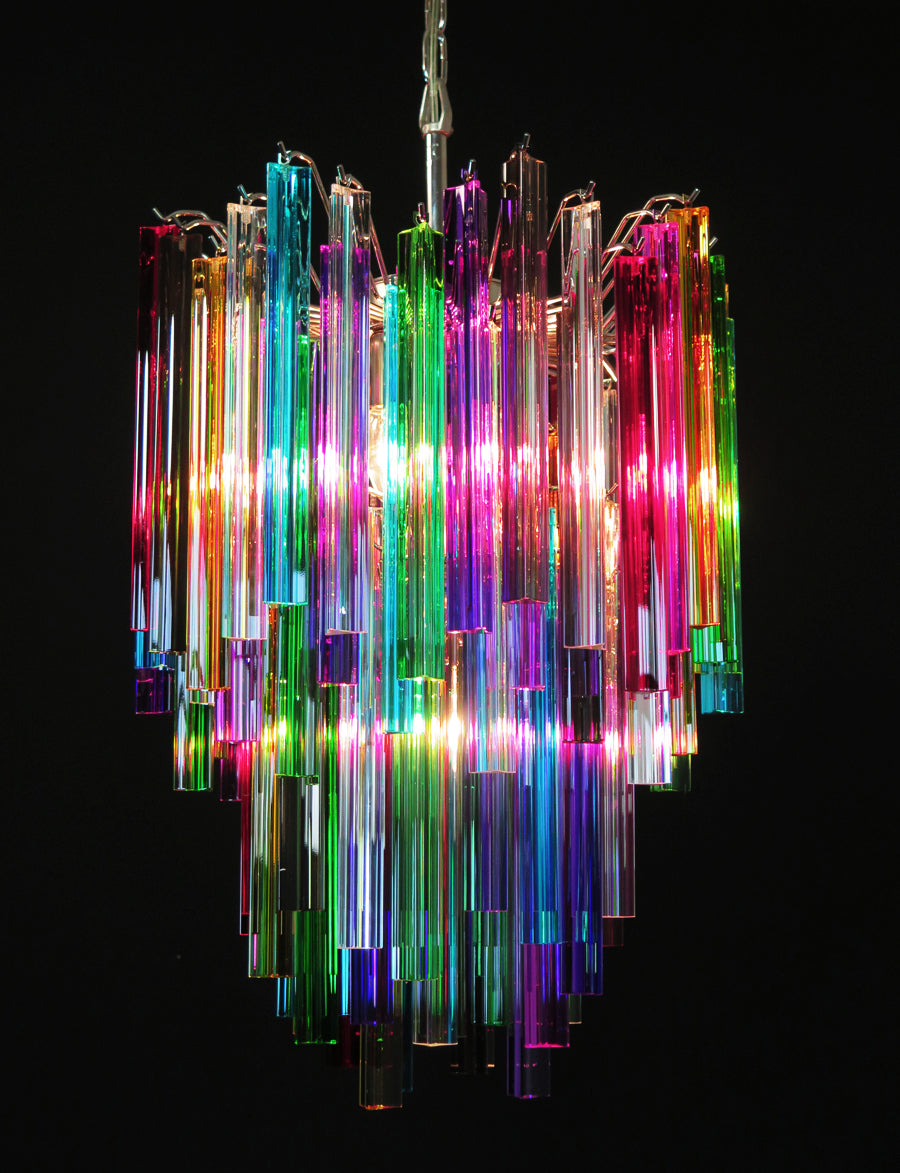 Lampadario Murano – 92 Vetri a Prismi Multicolore – dettaglio 9 – Murano Classics