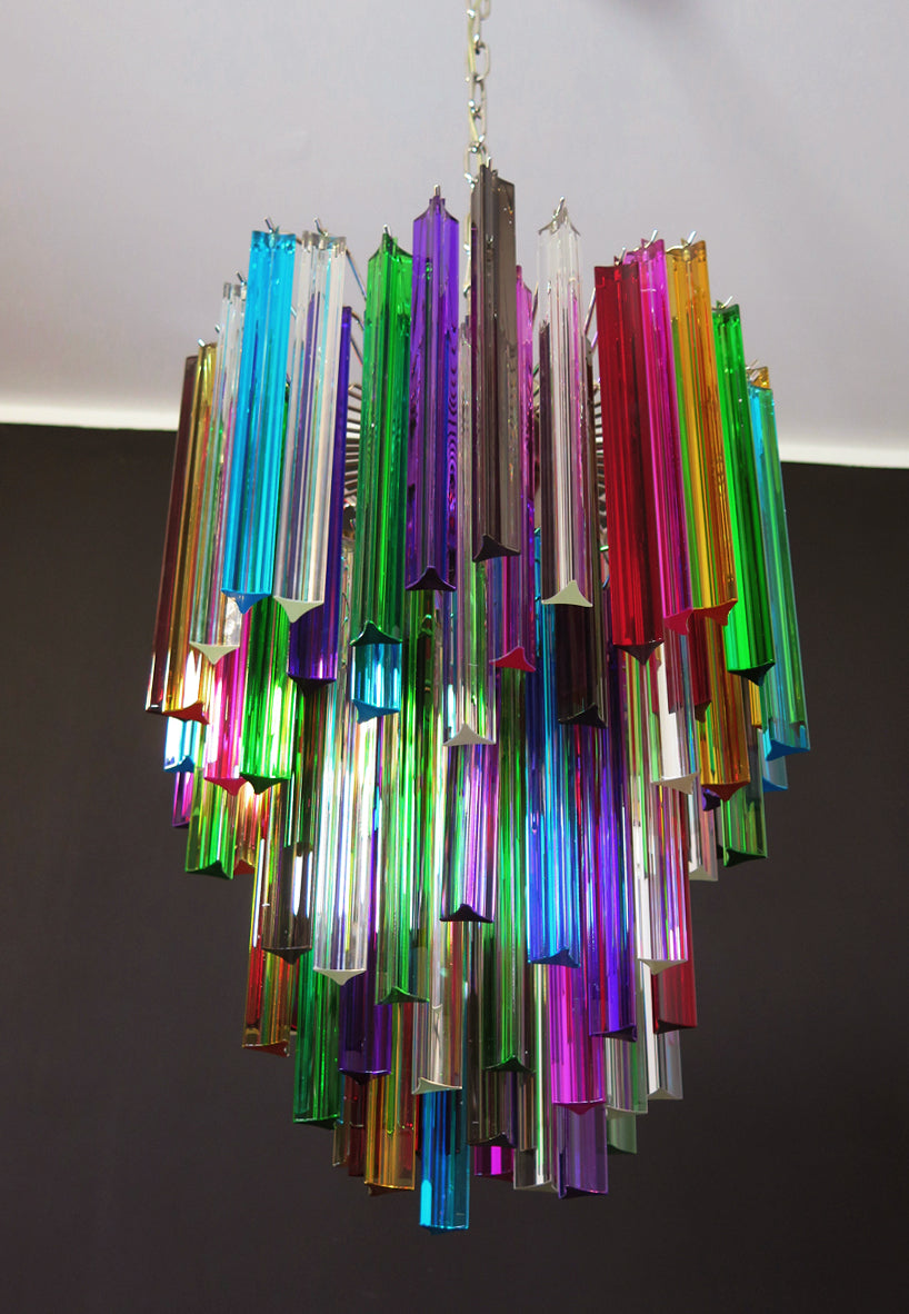 Lampadario Murano – 92 Vetri a Prismi Multicolore – dettaglio 6 – Murano Classics