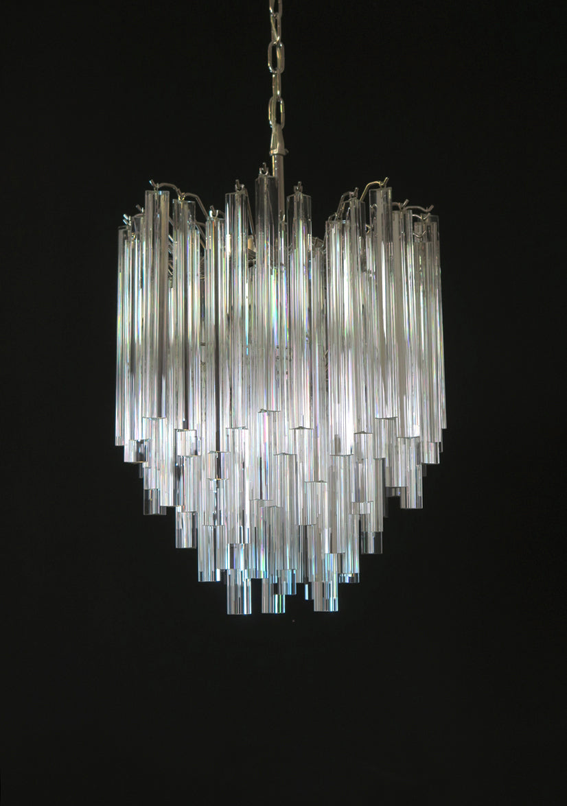 Lampadario Murano – 92 Vetri a Prismi Trasparenti – dettaglio 3 – Murano Classics