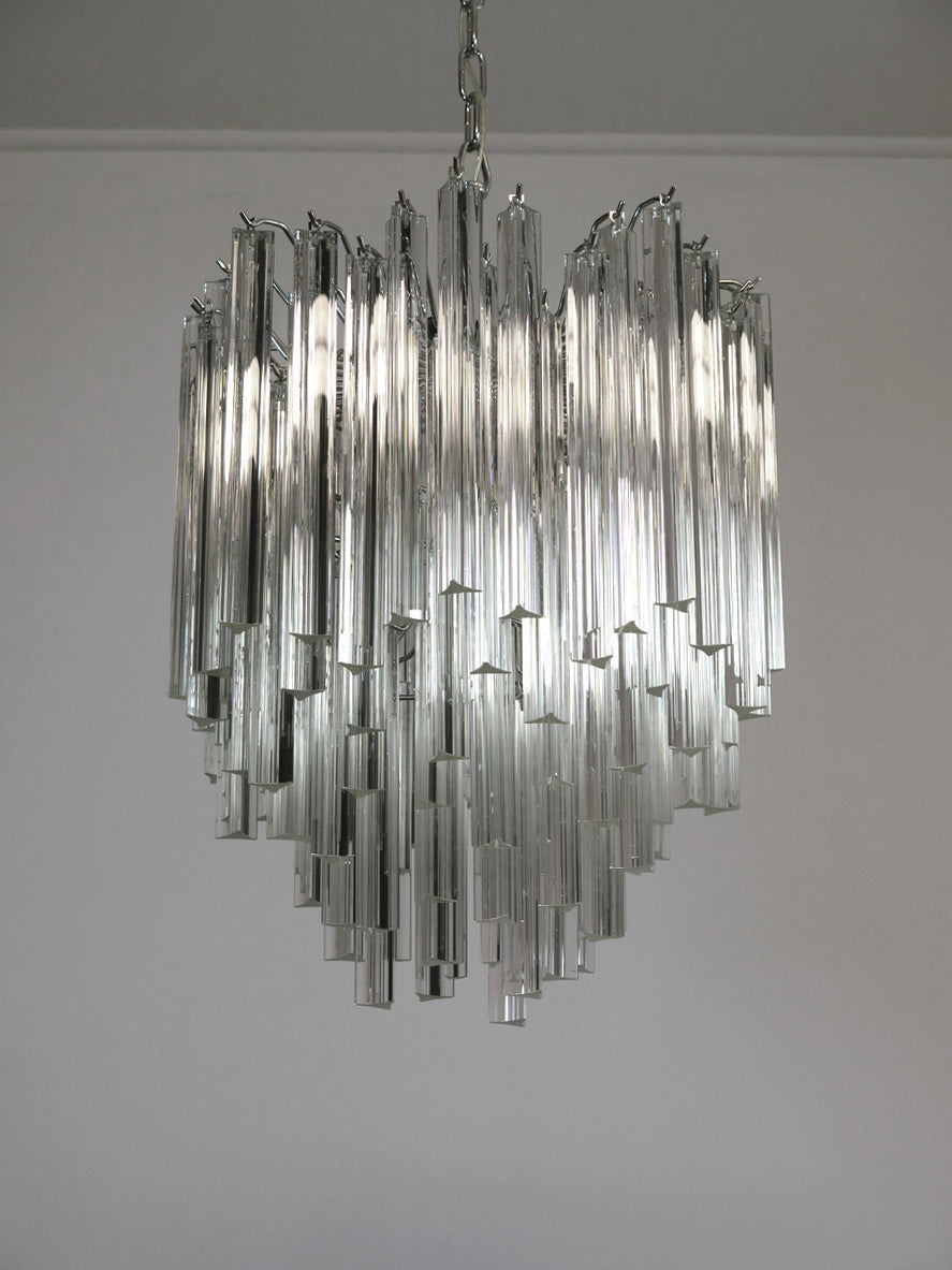 Lampadario Murano – 92 Vetri a Prismi Trasparenti – dettaglio 2 – Murano Classics