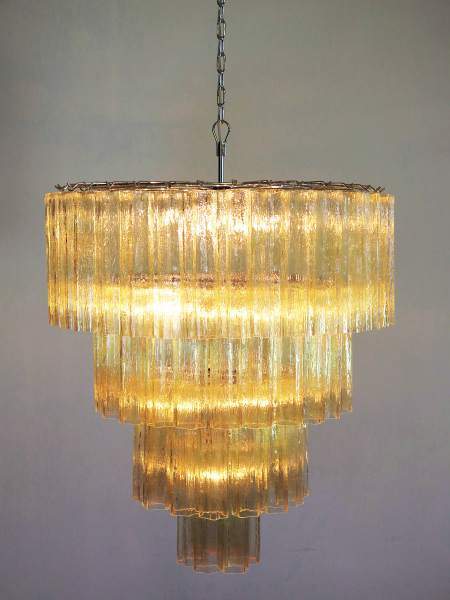 Murano Kroonluchter | 78 Gele Glazen Buis