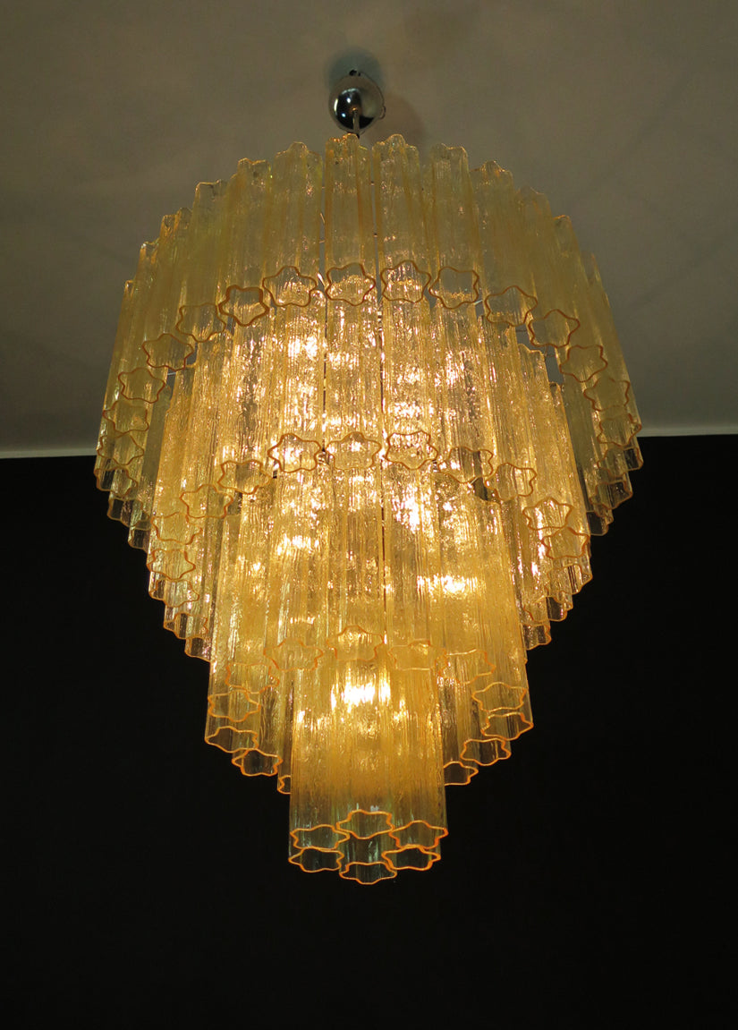 Murano Kroonluchter | 78 Gele Glazen Buis