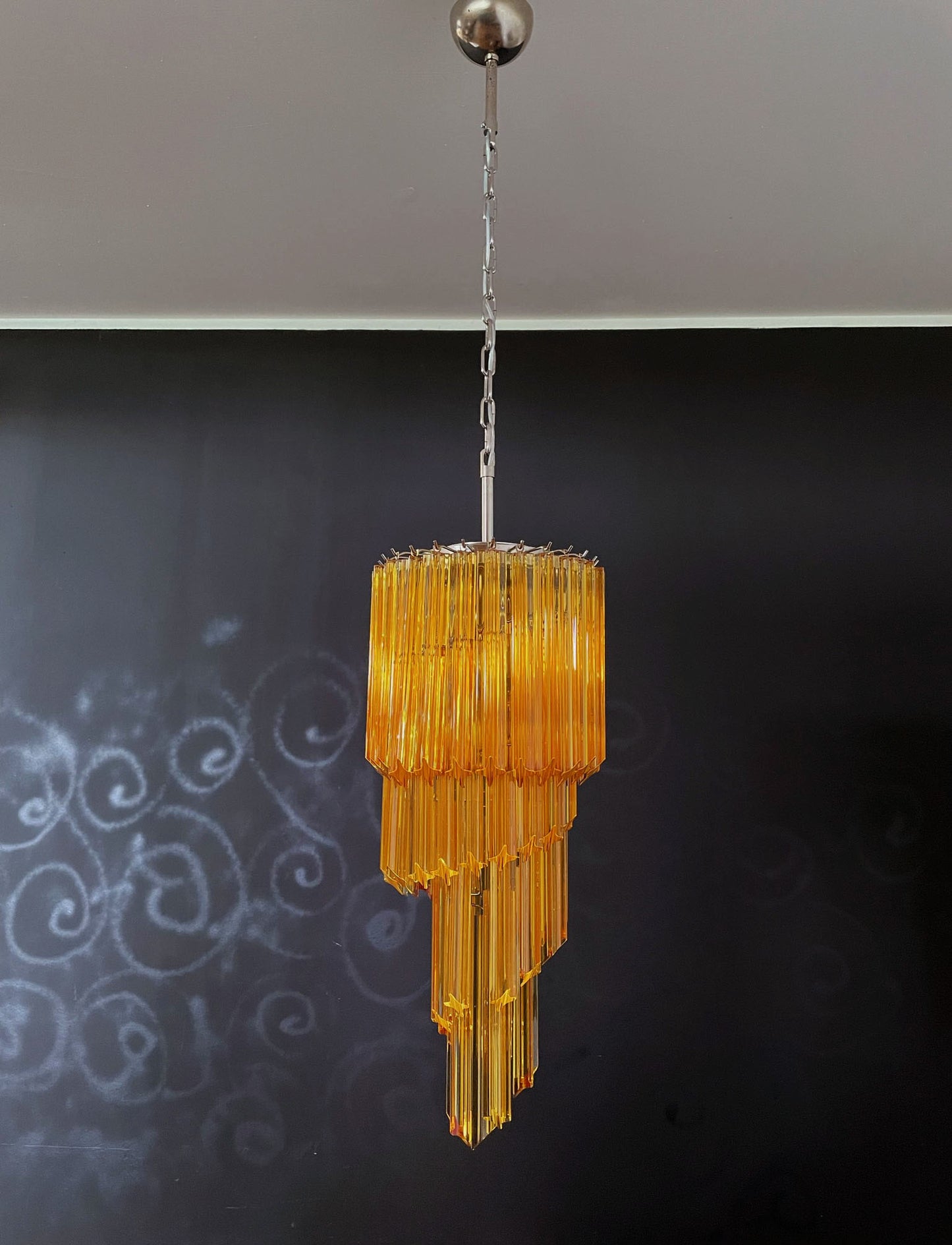 Murano Kroonluchter | 54 Gele Prisma-glazen