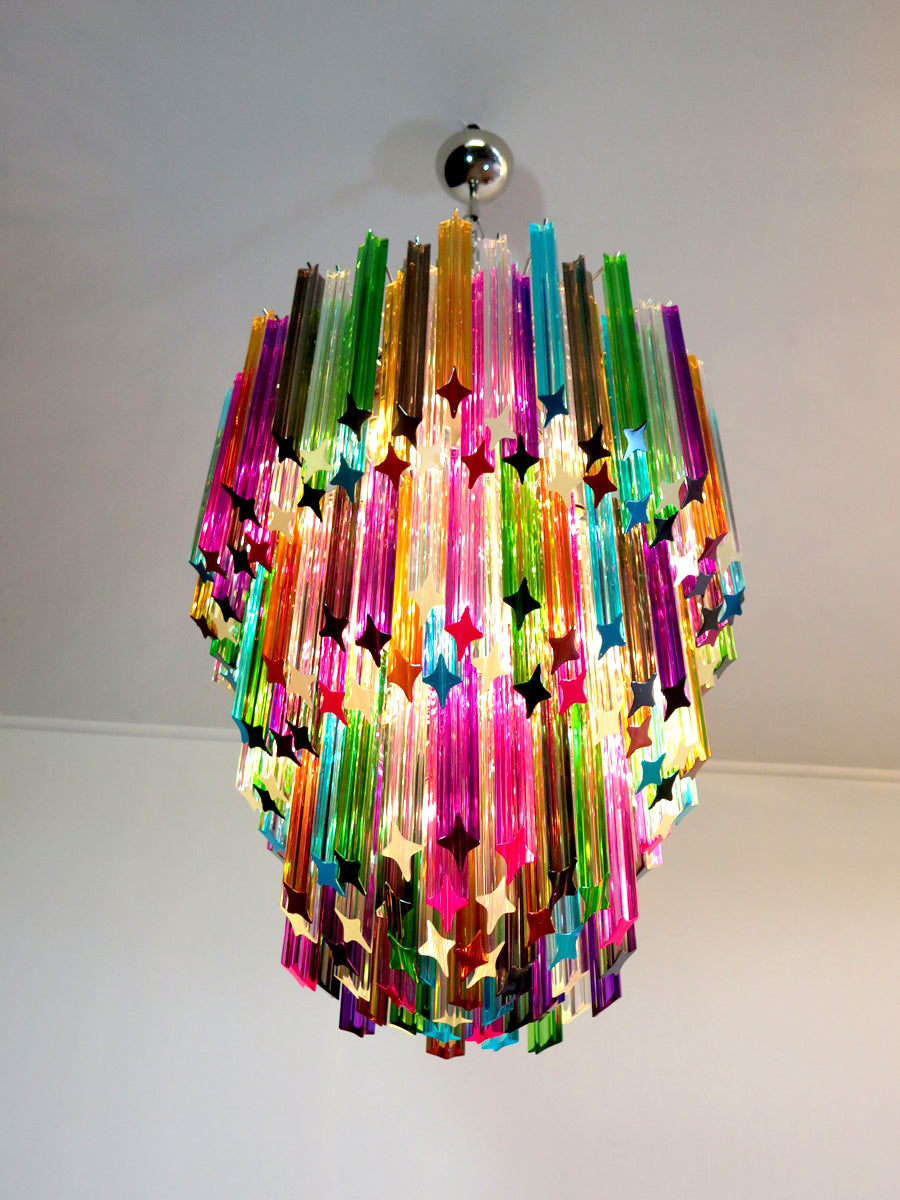 Murano Kroonluchter | 184 Kleurrijk Prisma Glas