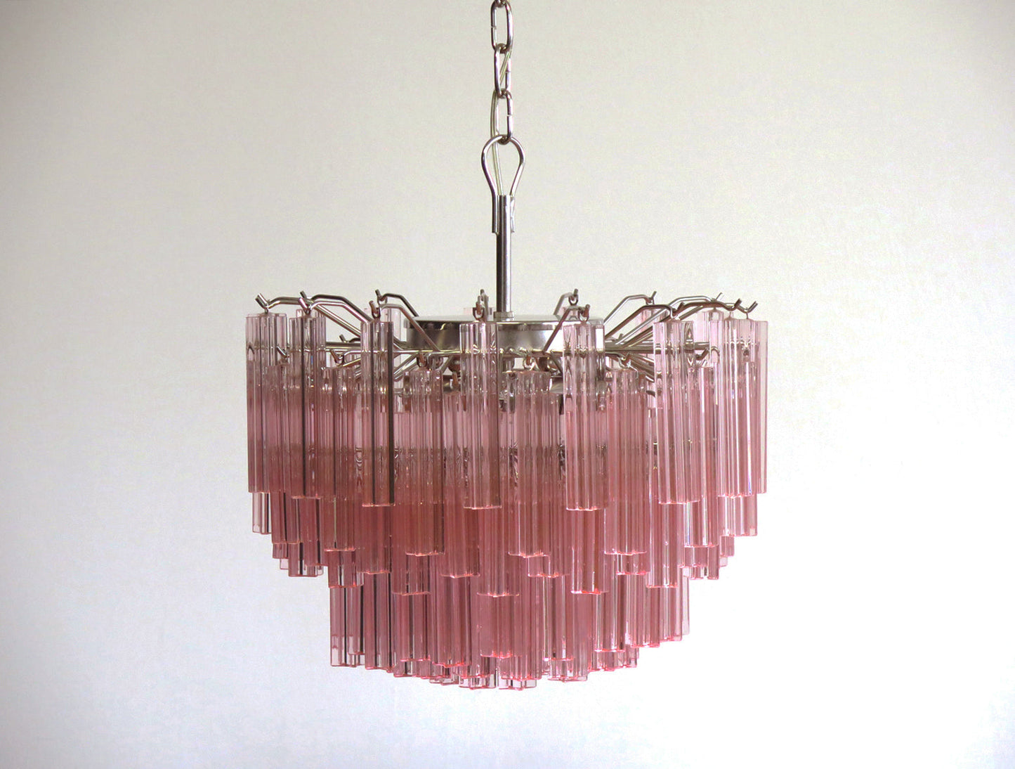 Lampadario Murano | 107 Prisma di Vetro Rosa