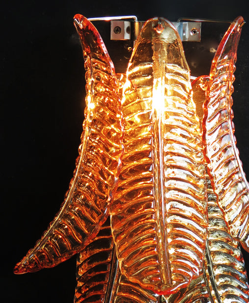 Murano Wandlamp – 6 Gele Felciglazen – Set van 2 – detail 3 – Murano Classics
