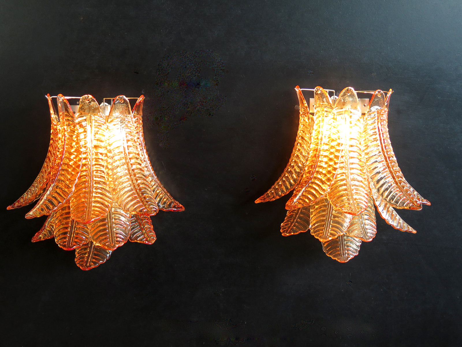 Murano Wandlamp – 10 Gele Felciglazen – Set van 2 – detail 7 – Murano Classics