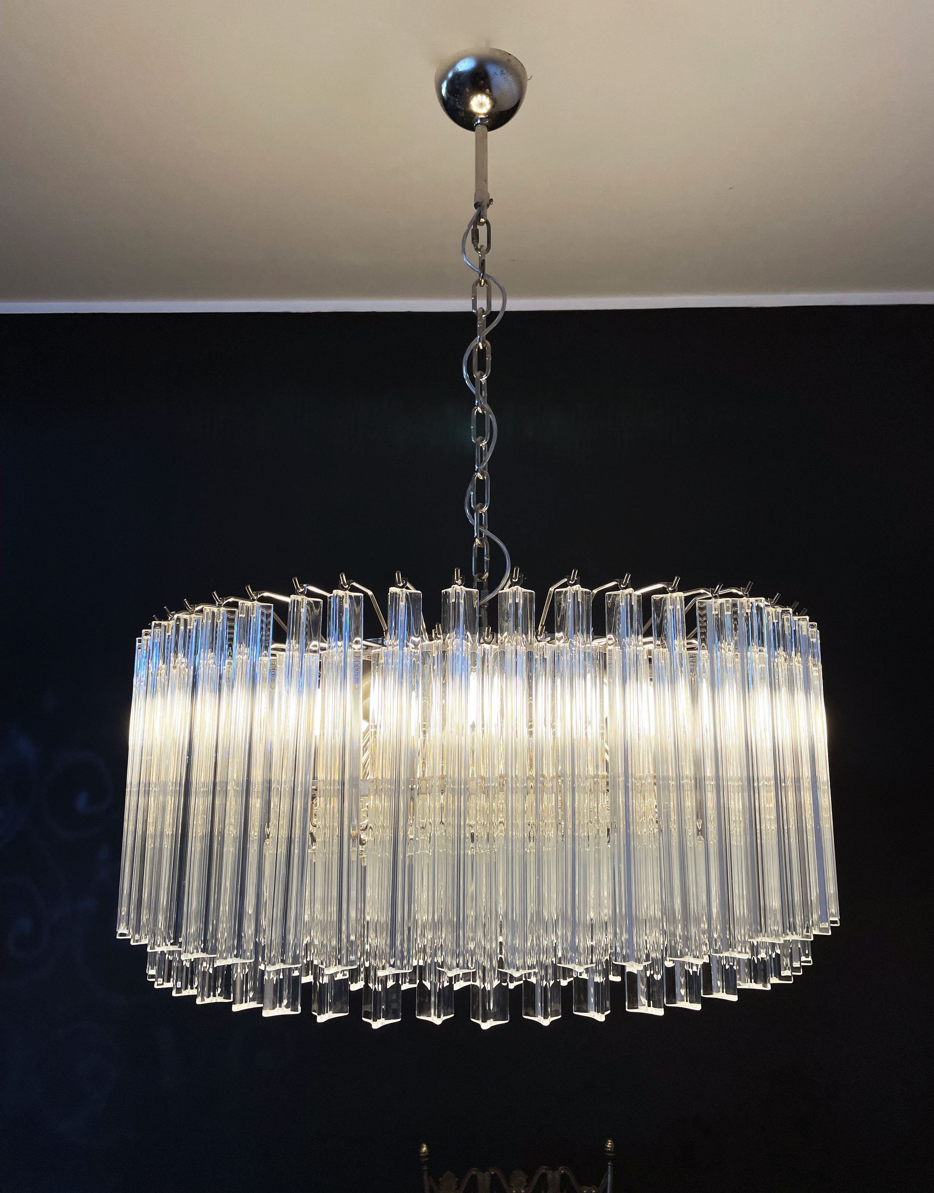 Lampadario Murano – 265 Vetri a Prismi Trasparenti – dettaglio 7 – Murano Classics