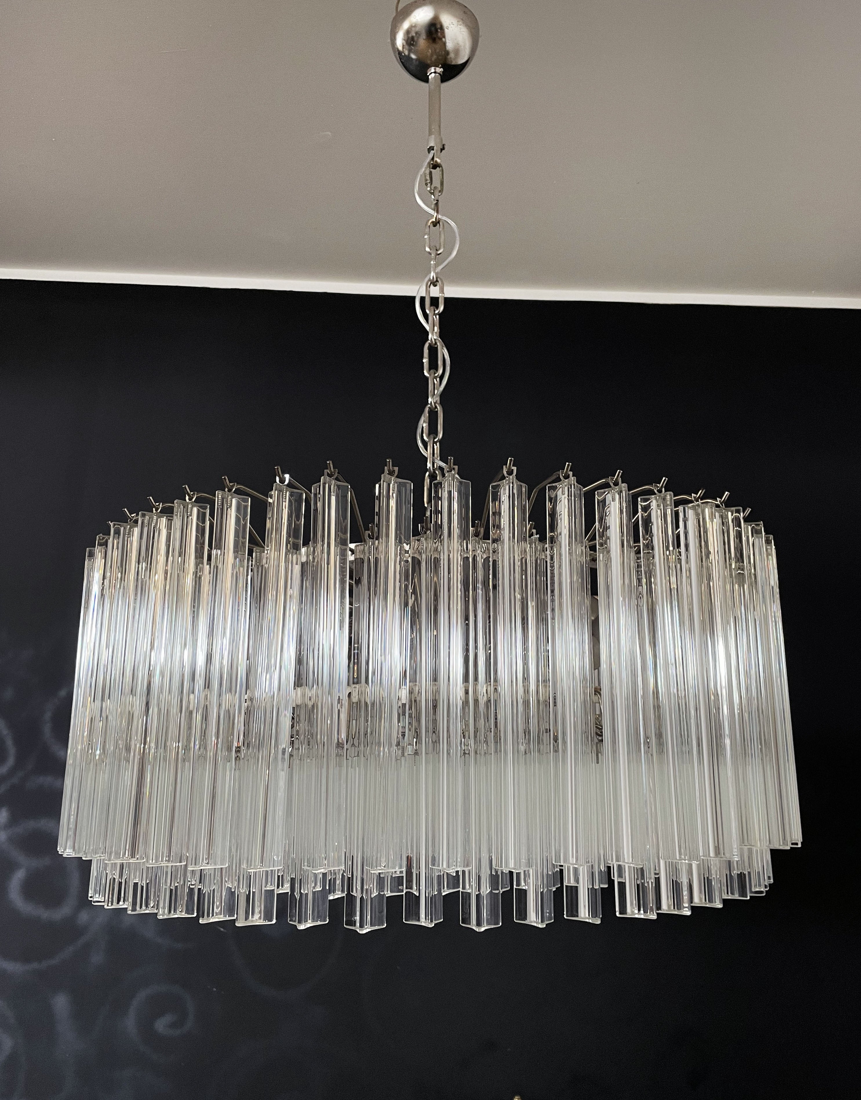 Murano Chandelier – 265 Clear Prism Glass – Murano Classics