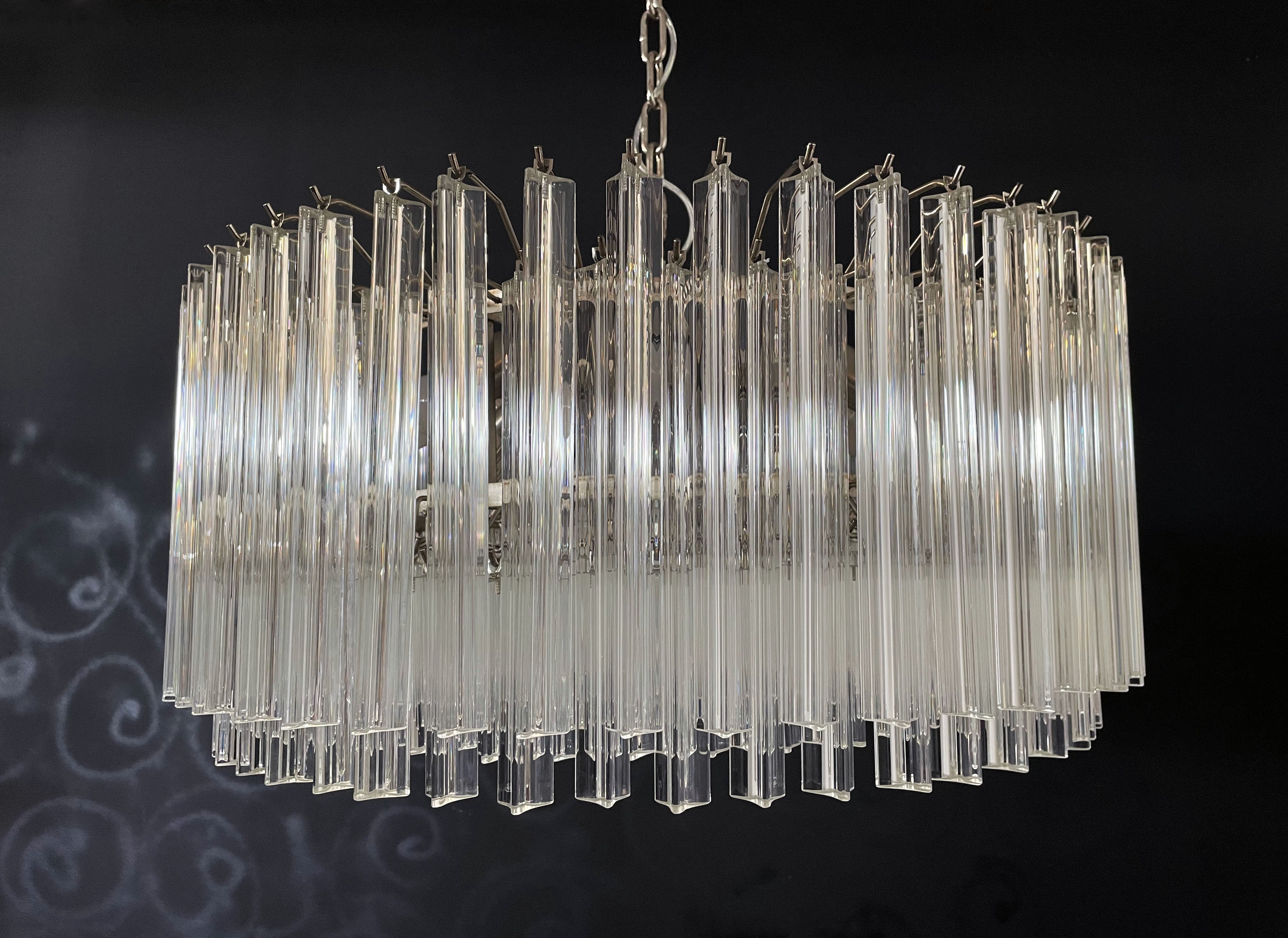 Lampadario Murano | 265 Vetri a Prismi Trasparenti