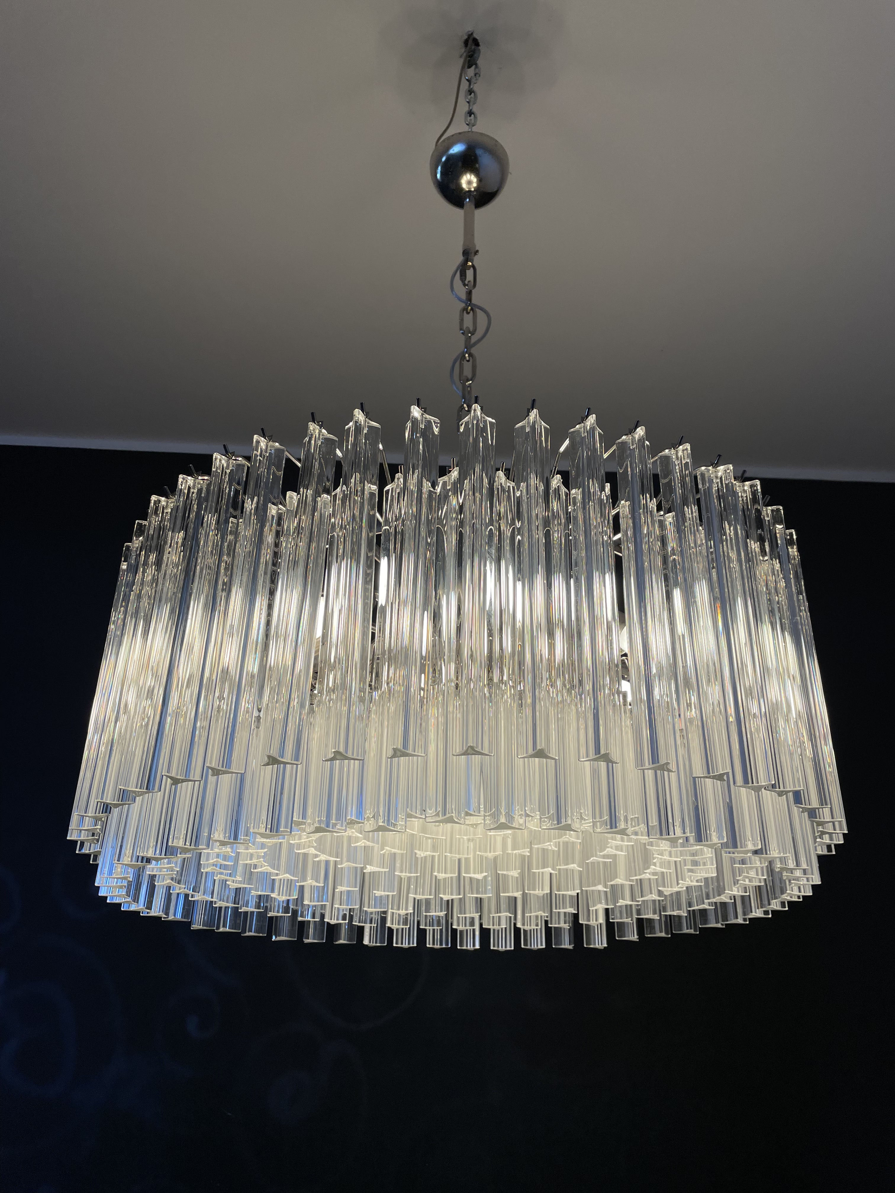 Lampadario Murano – 265 Vetri a Prismi Trasparenti – dettaglio 11 – Murano Classics