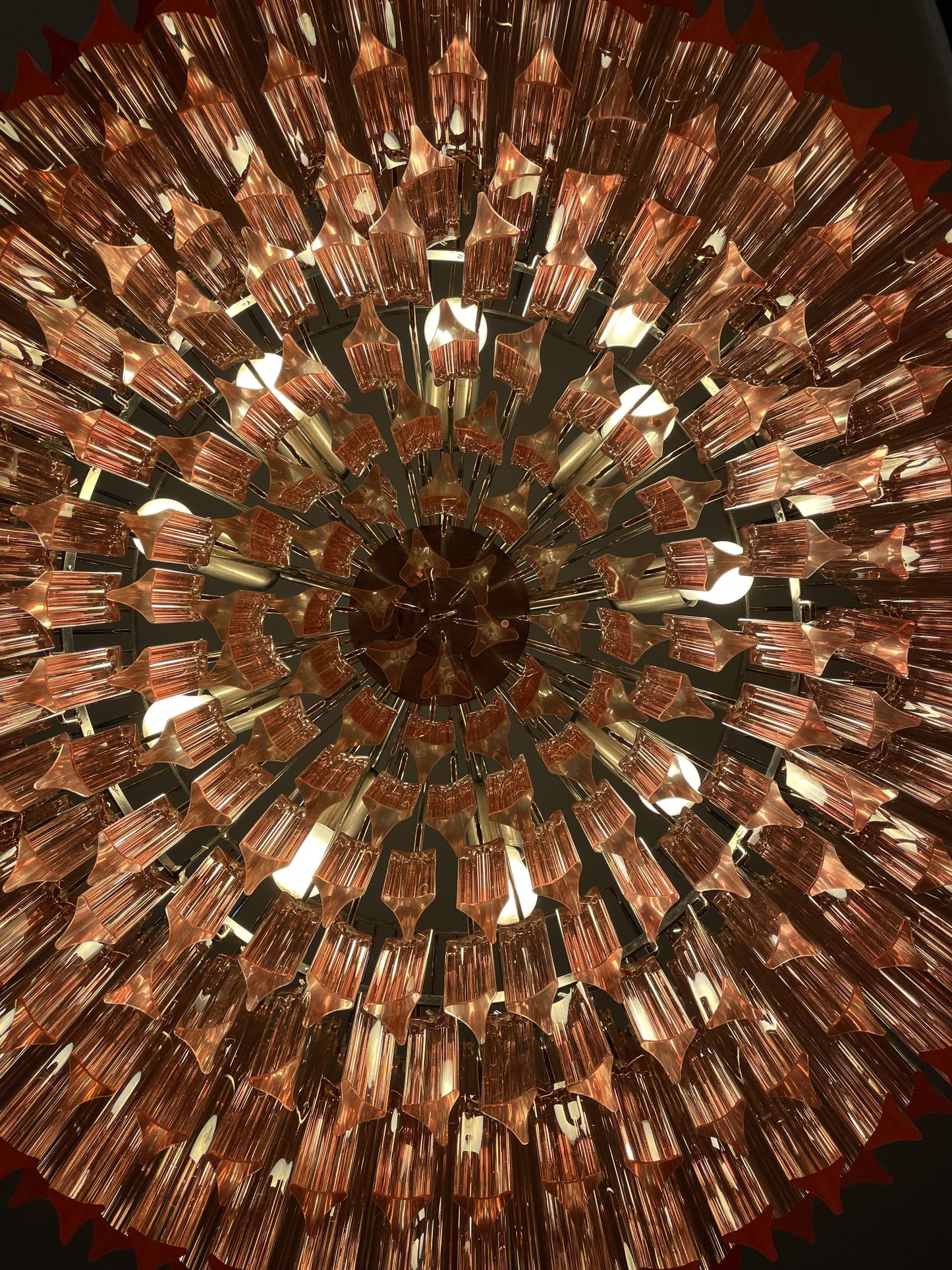 Murano-kroonluchter | 265 Roze Prisma Glas