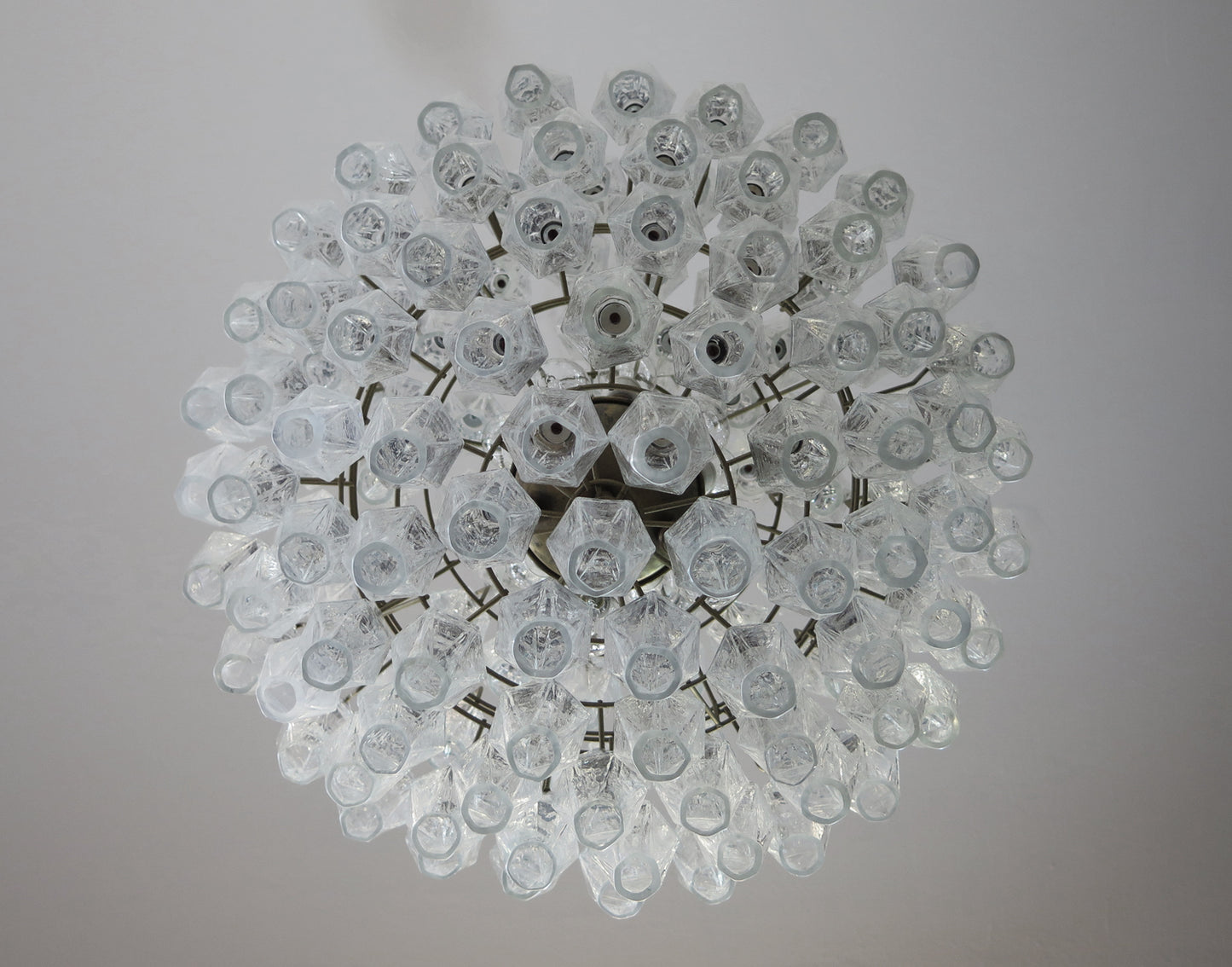 Murano Kroonluchter | 140 Iris Helder Poliedri Glas