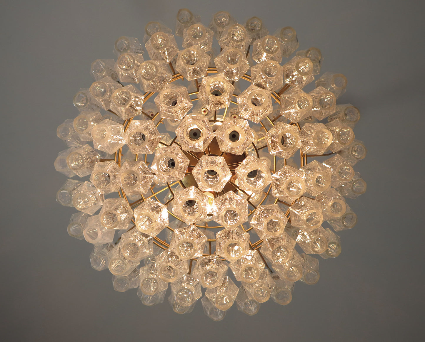 Murano Kroonluchter | 140 Iris Helder Poliedri Glas