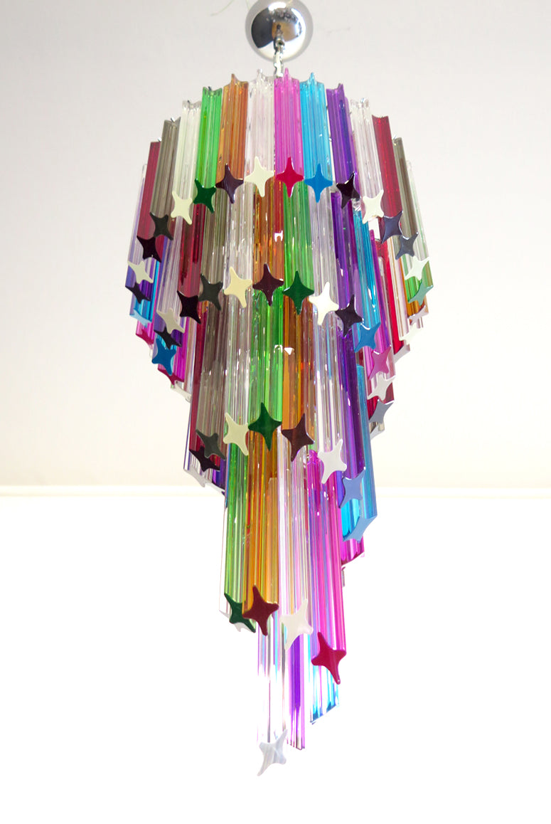 Lampadario Murano – 86 Vetri a Prismi Multicolori – dettaglio 4 – Murano Classics