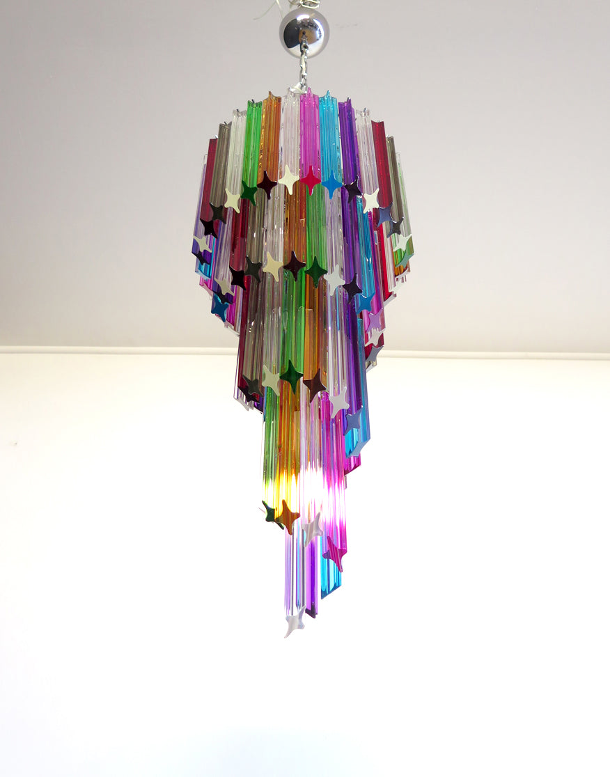 Lampadario Murano – 86 Vetri a Prismi Multicolori – dettaglio 5 – Murano Classics