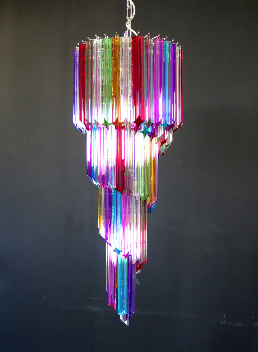 Lampadario Murano – 86 Vetri a Prismi Multicolori – dettaglio 6 – Murano Classics