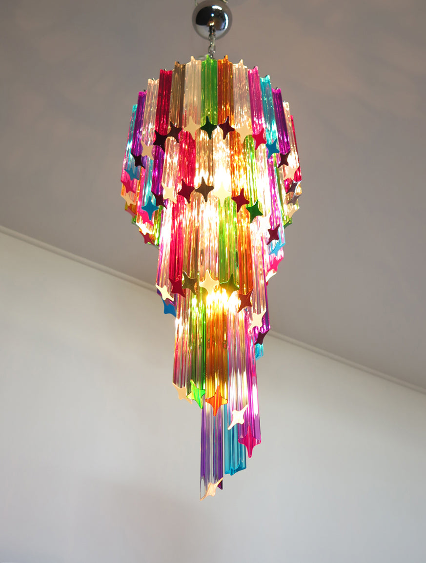 Lampadario Murano – 86 Vetri a Prismi Multicolori – dettaglio 9 – Murano Classics