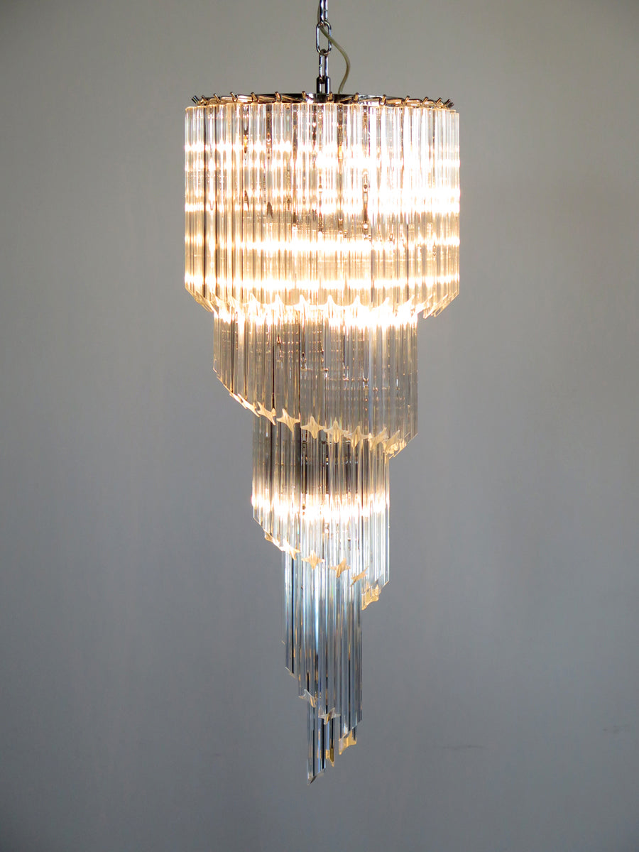 Lampadario Murano – 86 Vetri a Prismi Trasparenti – dettaglio 4 – Murano Classics