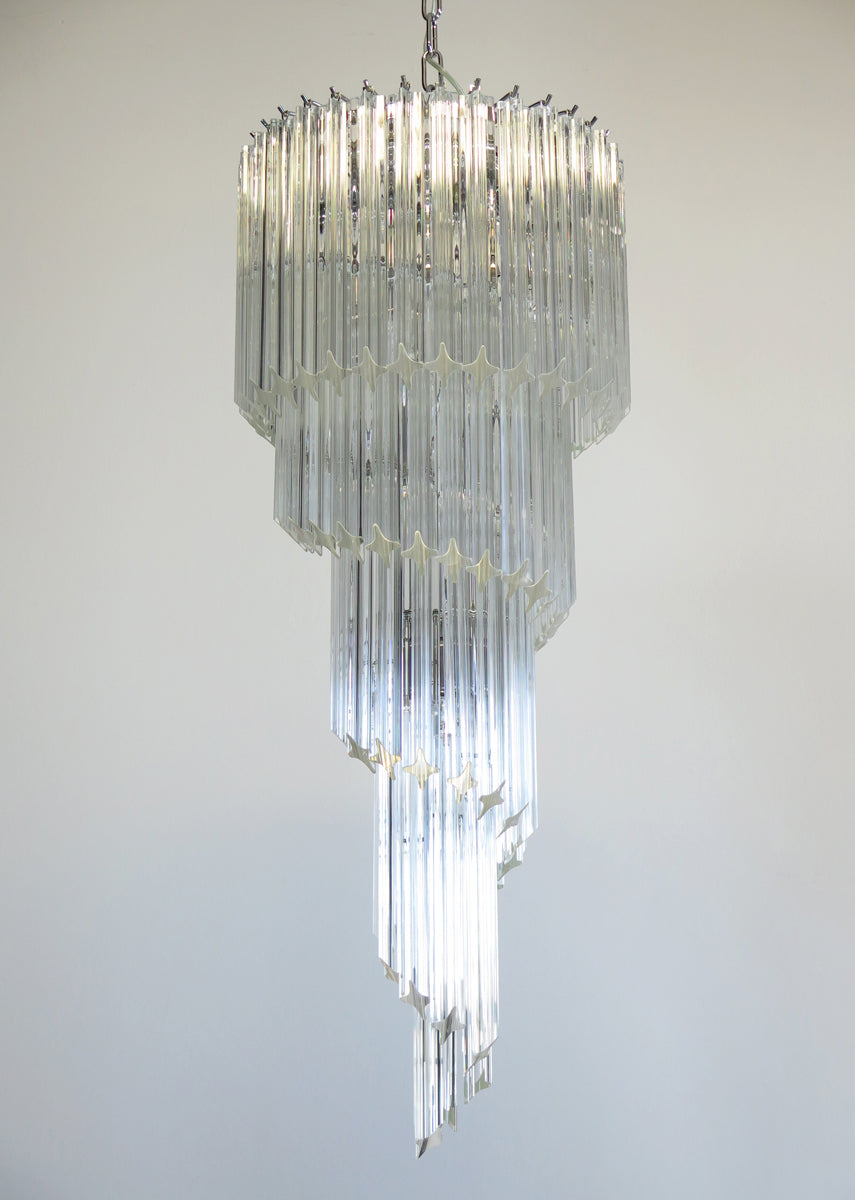 Lampadario Murano – 86 Vetri a Prismi Trasparenti – dettaglio 8 – Murano Classics