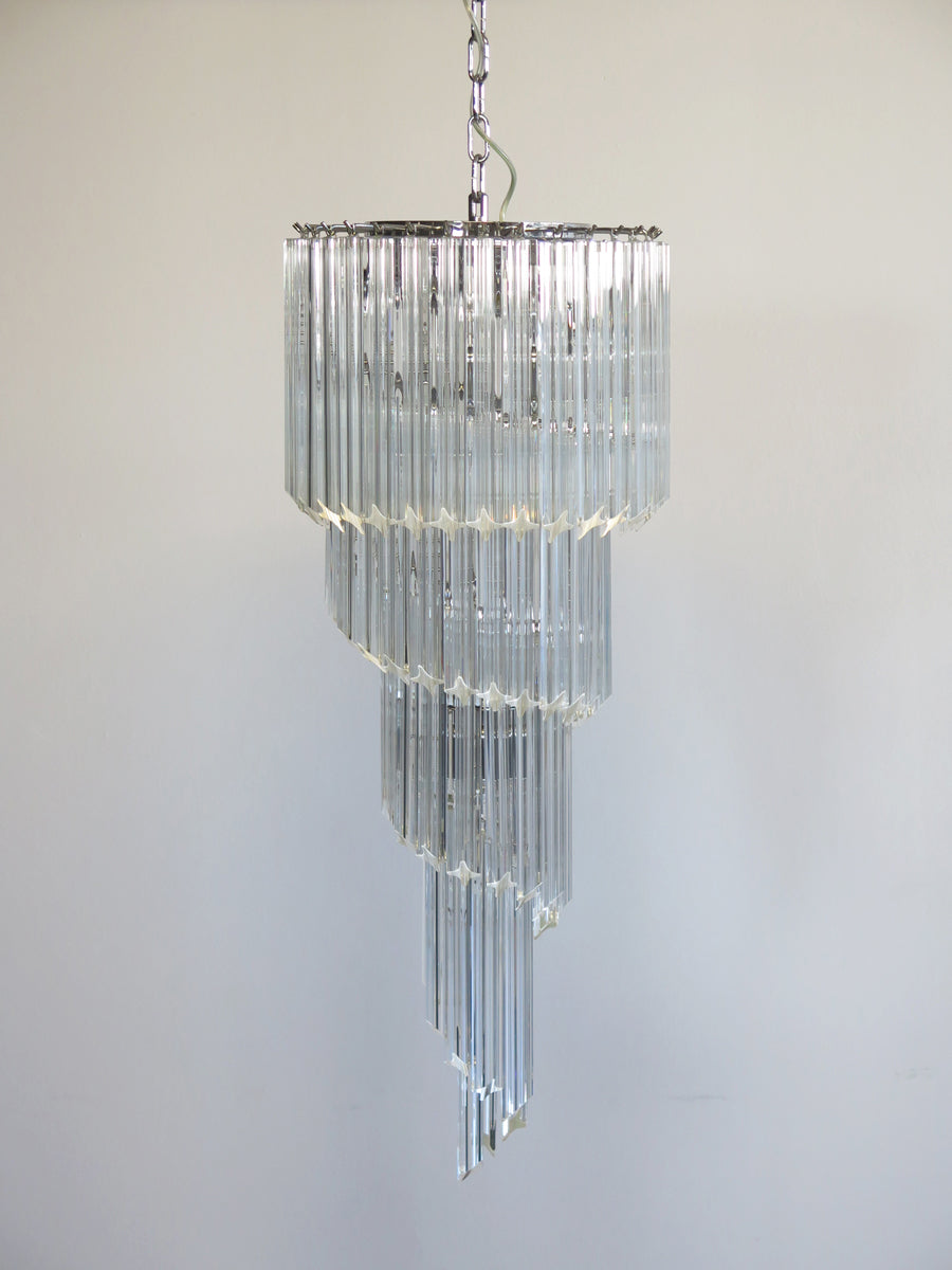Lampadario Murano – 86 Vetri a Prismi Trasparenti – dettaglio 9 – Murano Classics