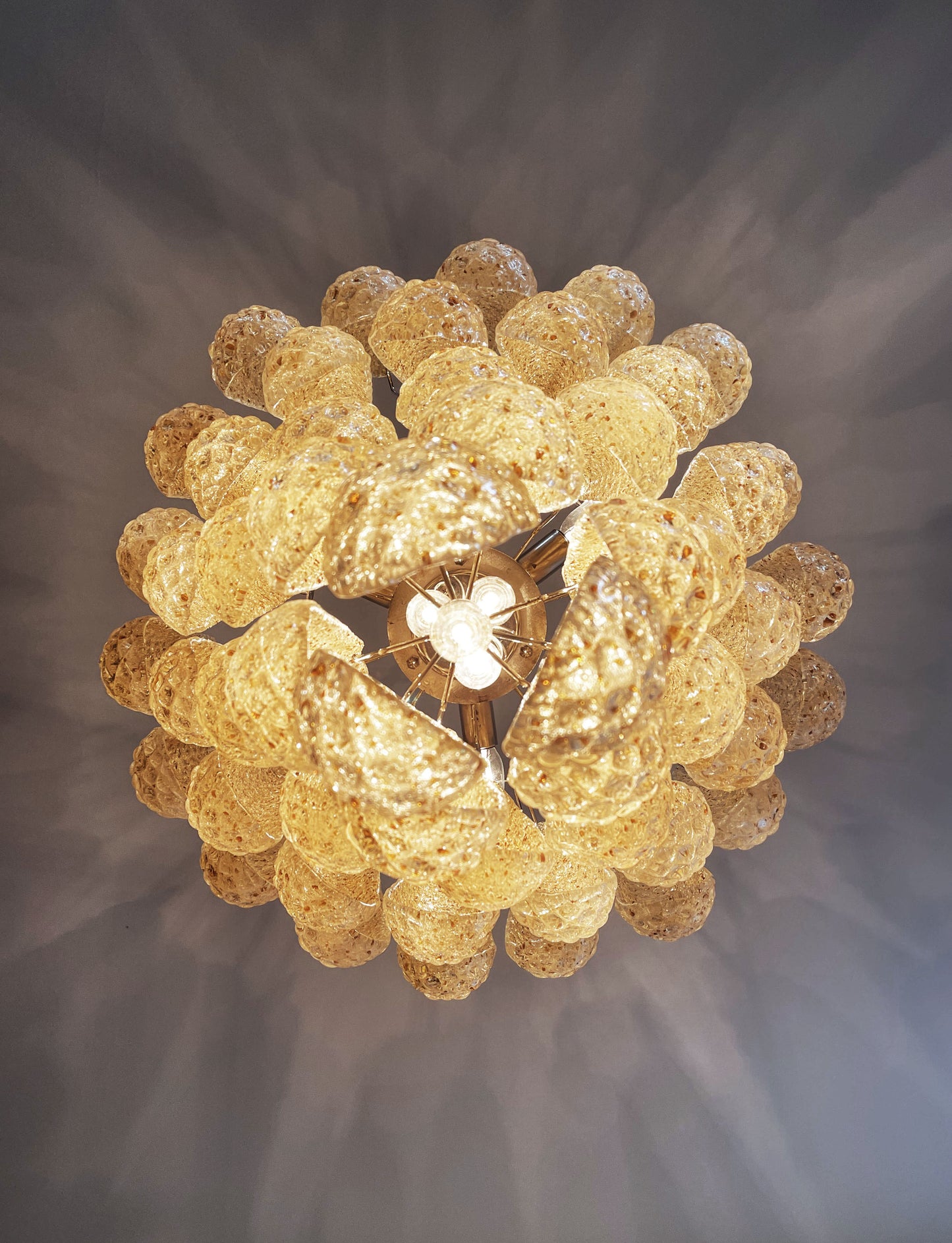 Murano Chandelier | 52 Yellow Drop Glasses