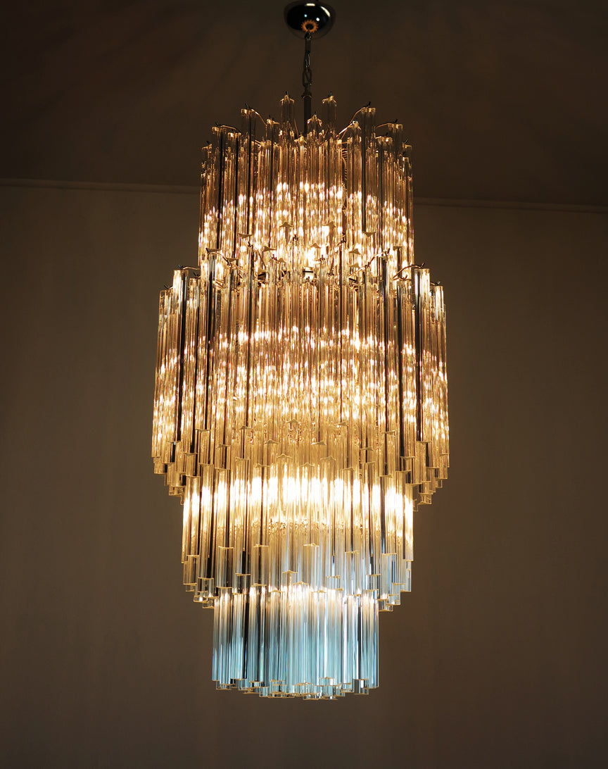Lampadario Murano – 242 Vetri a Prismi Trasparenti – Murano Classics