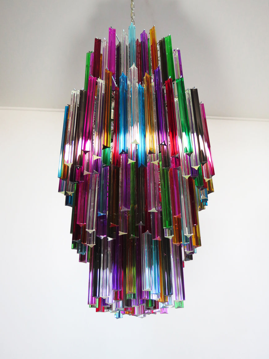 Murano Chandelier – 242 Multicoloured Prism Glass – detail 7 – Murano Classics