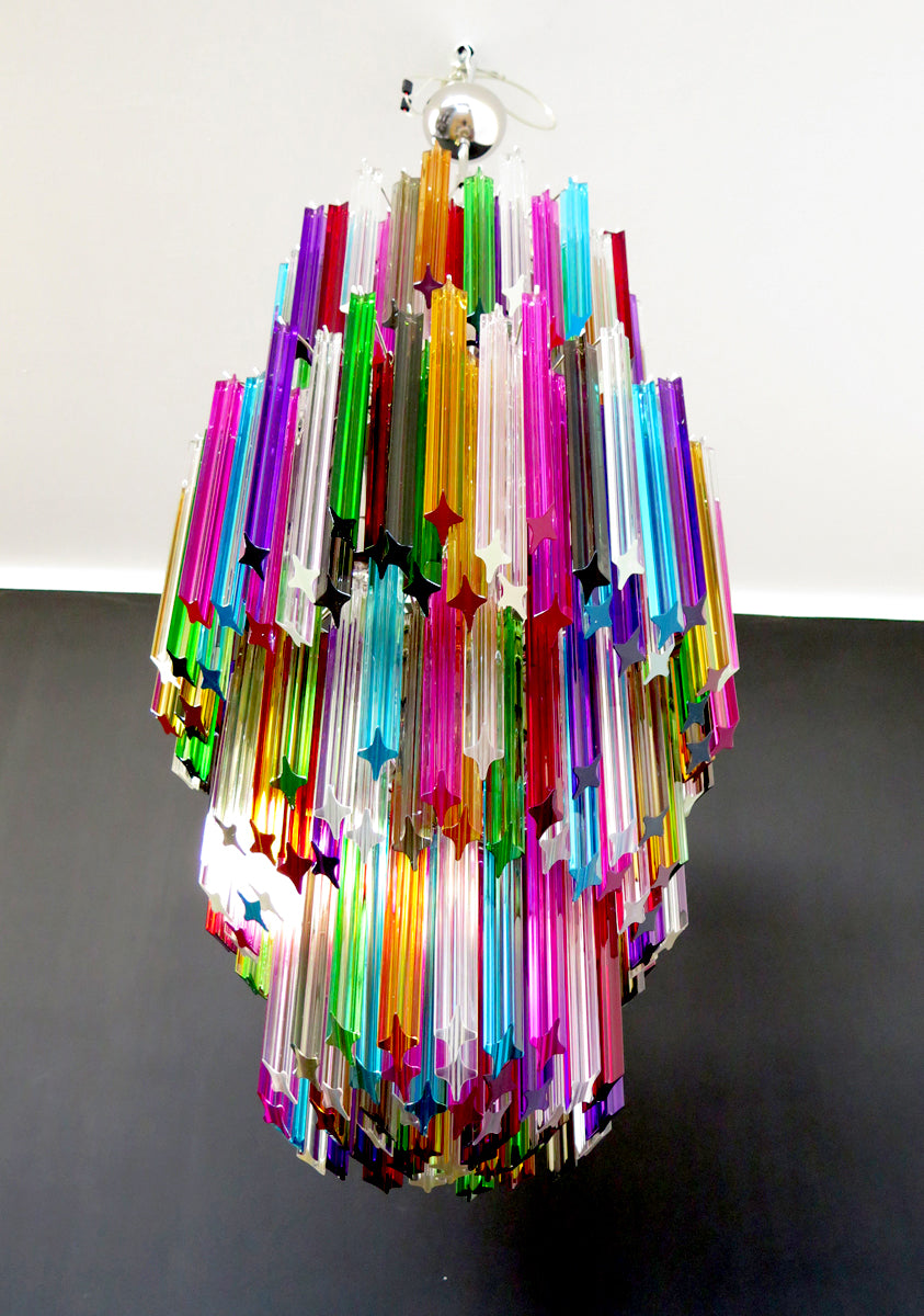 Murano Kroonluchter | 242 Multicolore Prisma glazen