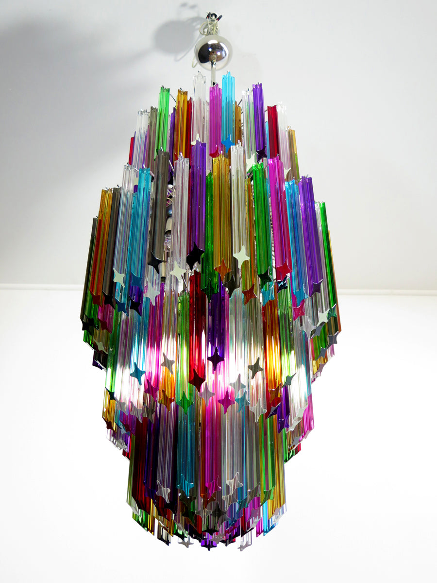 Murano Kroonluchter | 242 Multicolore Prisma glazen