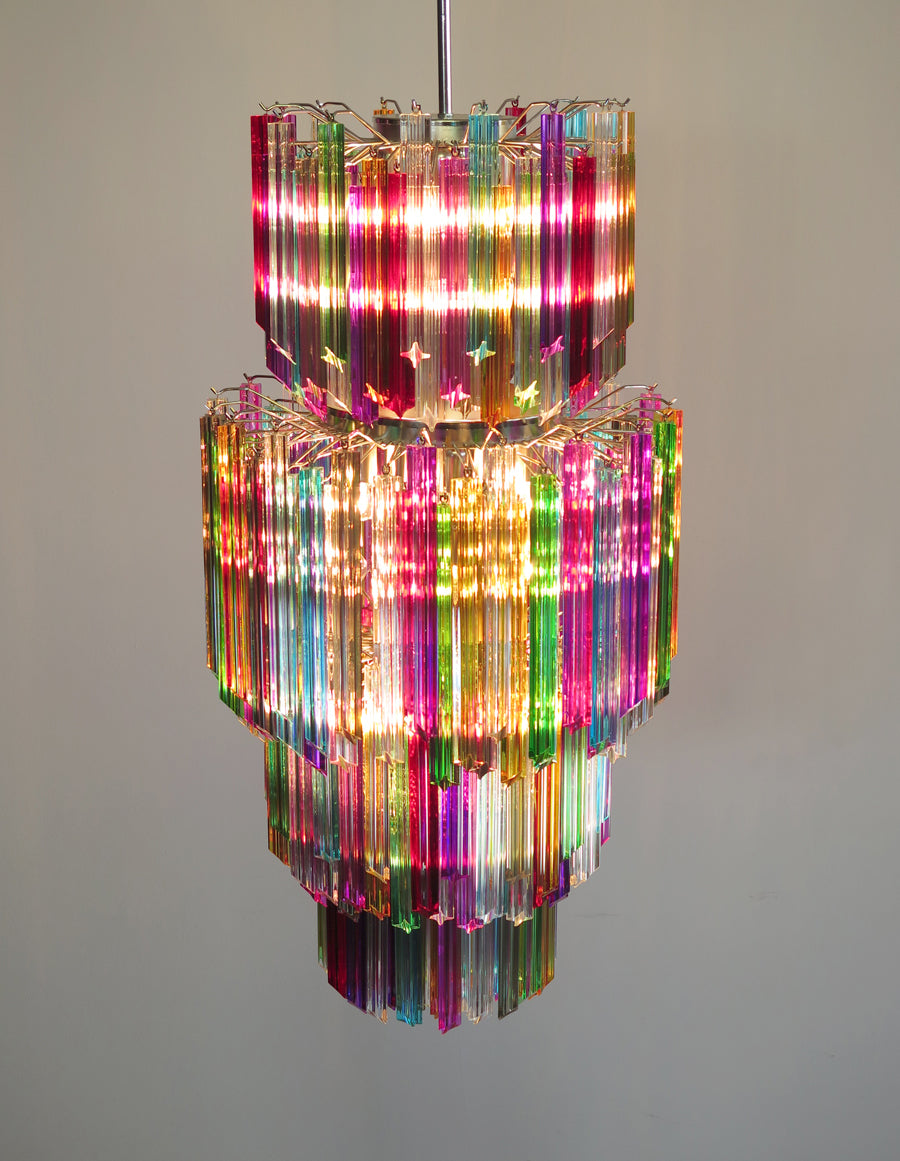 Murano Kroonluchter | 242 Multicolore Prisma glazen