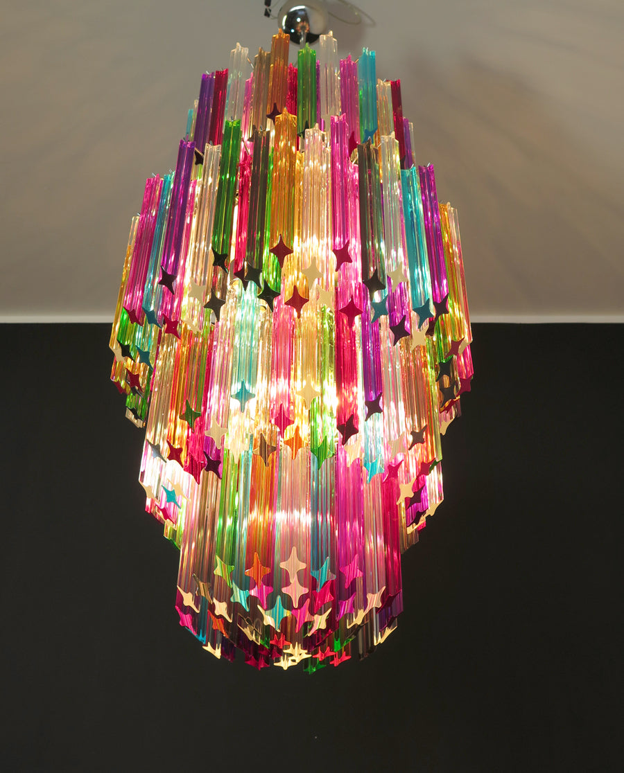 Murano Kroonluchter | 242 Multicolore Prisma glazen