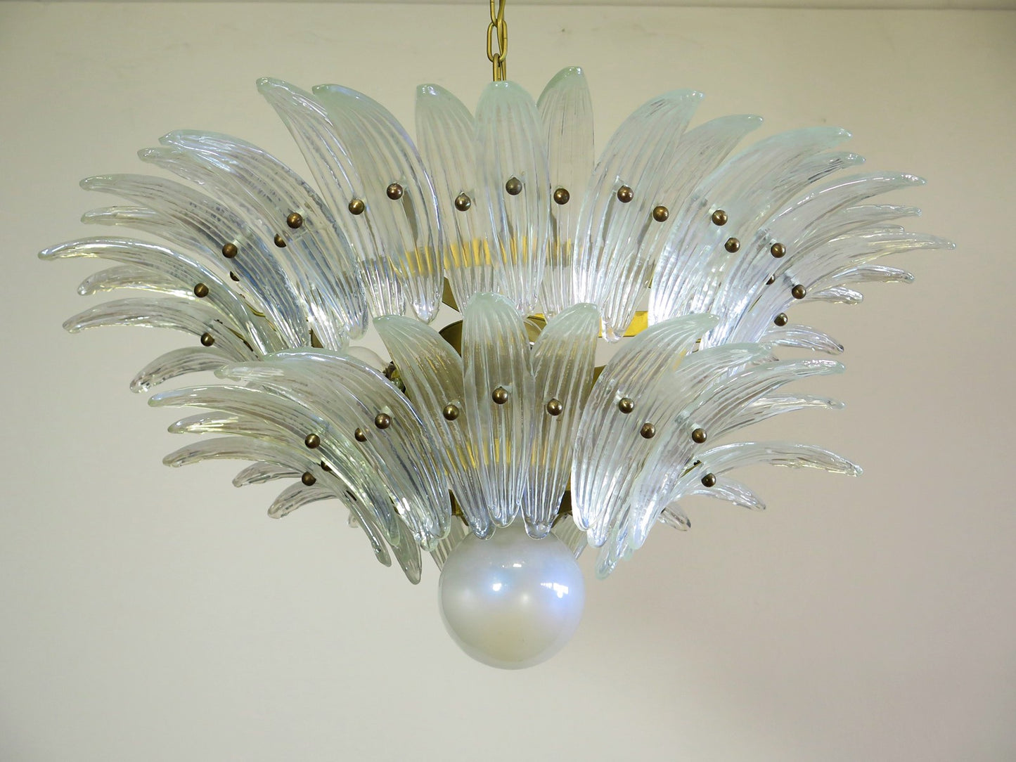 Murano Kroonluchter | 58 Iris-Clear Palmette Glas