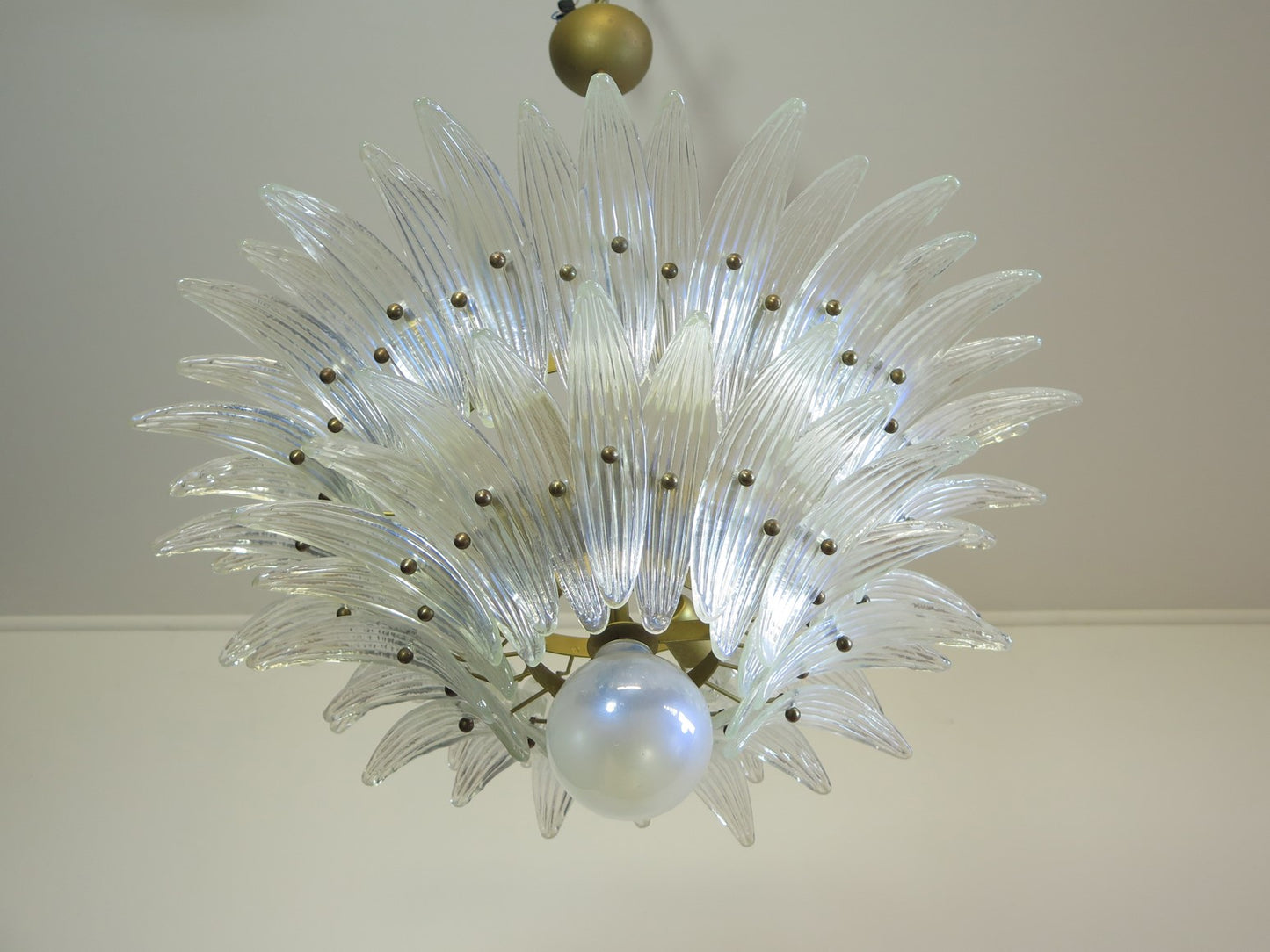 Murano Kroonluchter | 58 Iris-Clear Palmette Glas