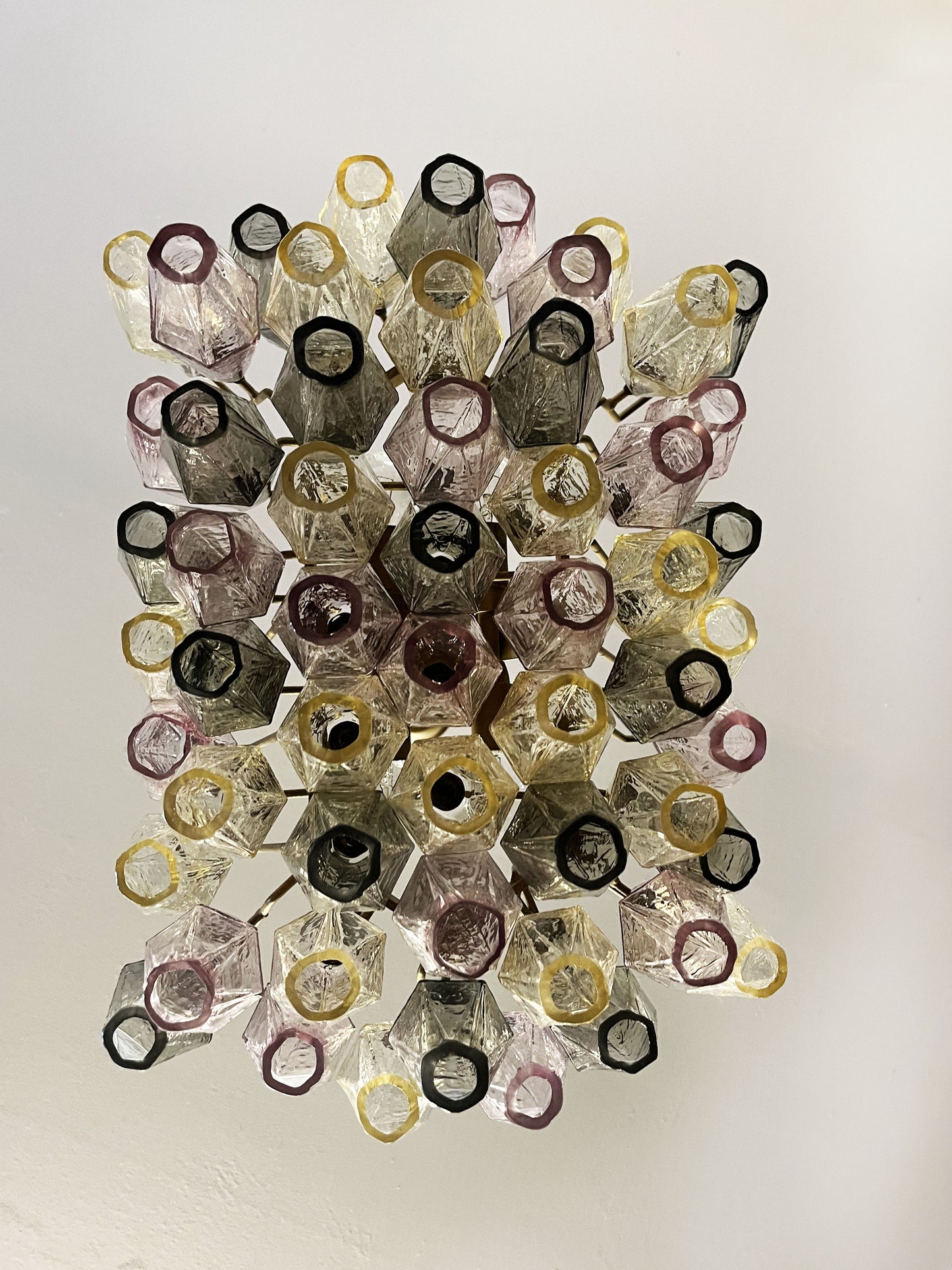 Murano Kroonluchter | 56 Multikleurige Poliedri Glas
