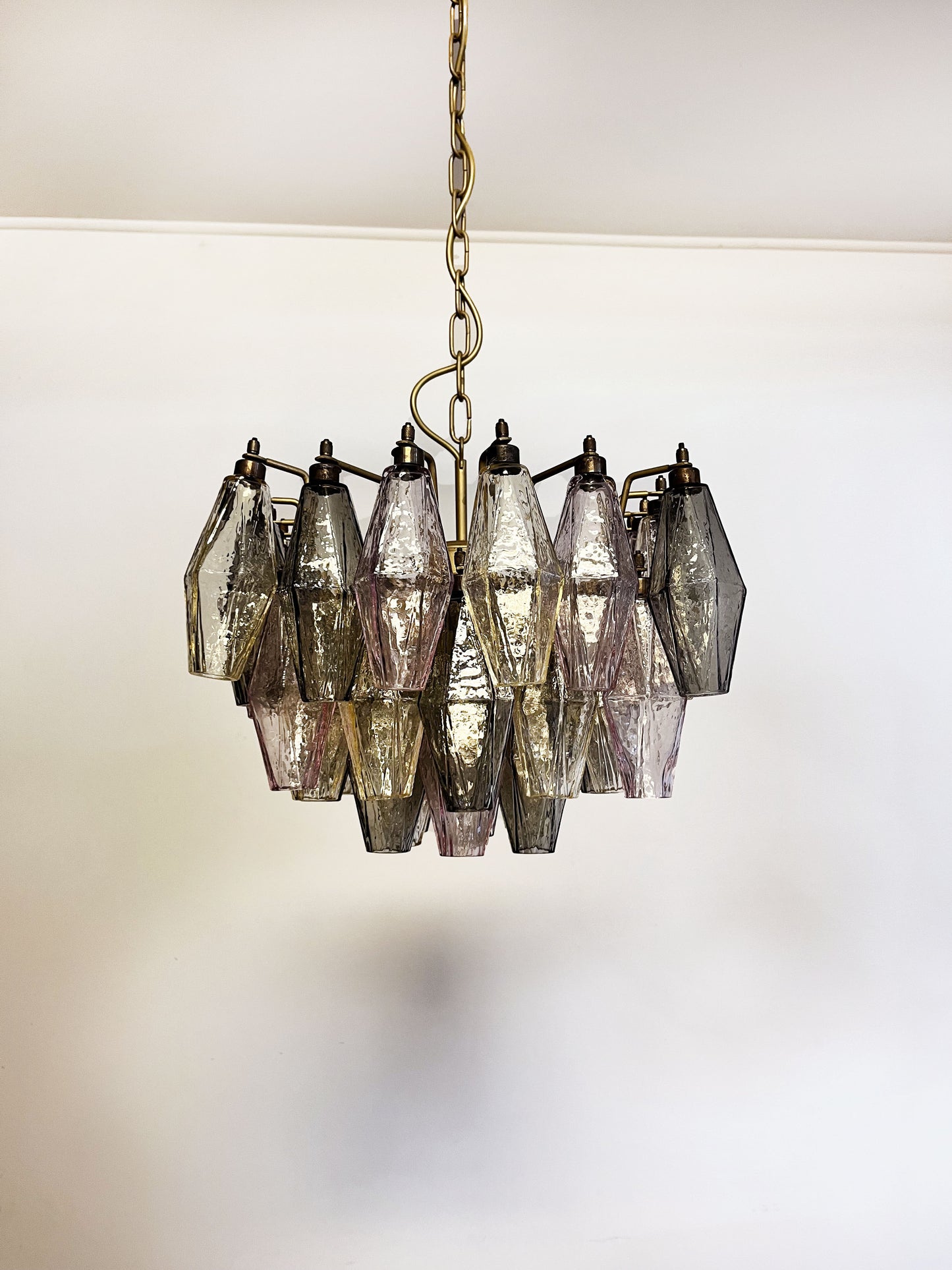 Murano Kroonluchter | 56 Multikleurige Poliedri Glas