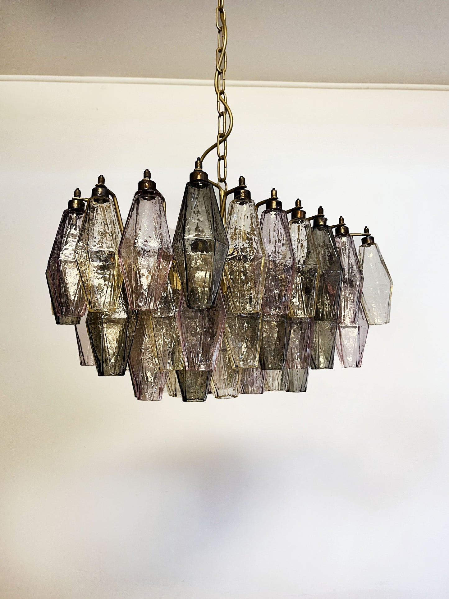 Murano Kroonluchter | 56 Multikleurige Poliedri Glas