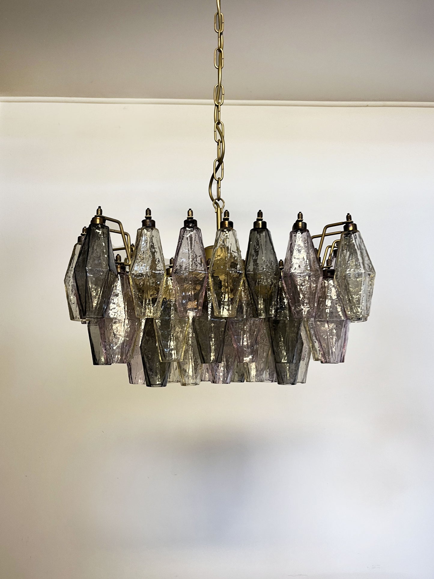Murano Kroonluchter | 56 Multikleurige Poliedri Glas