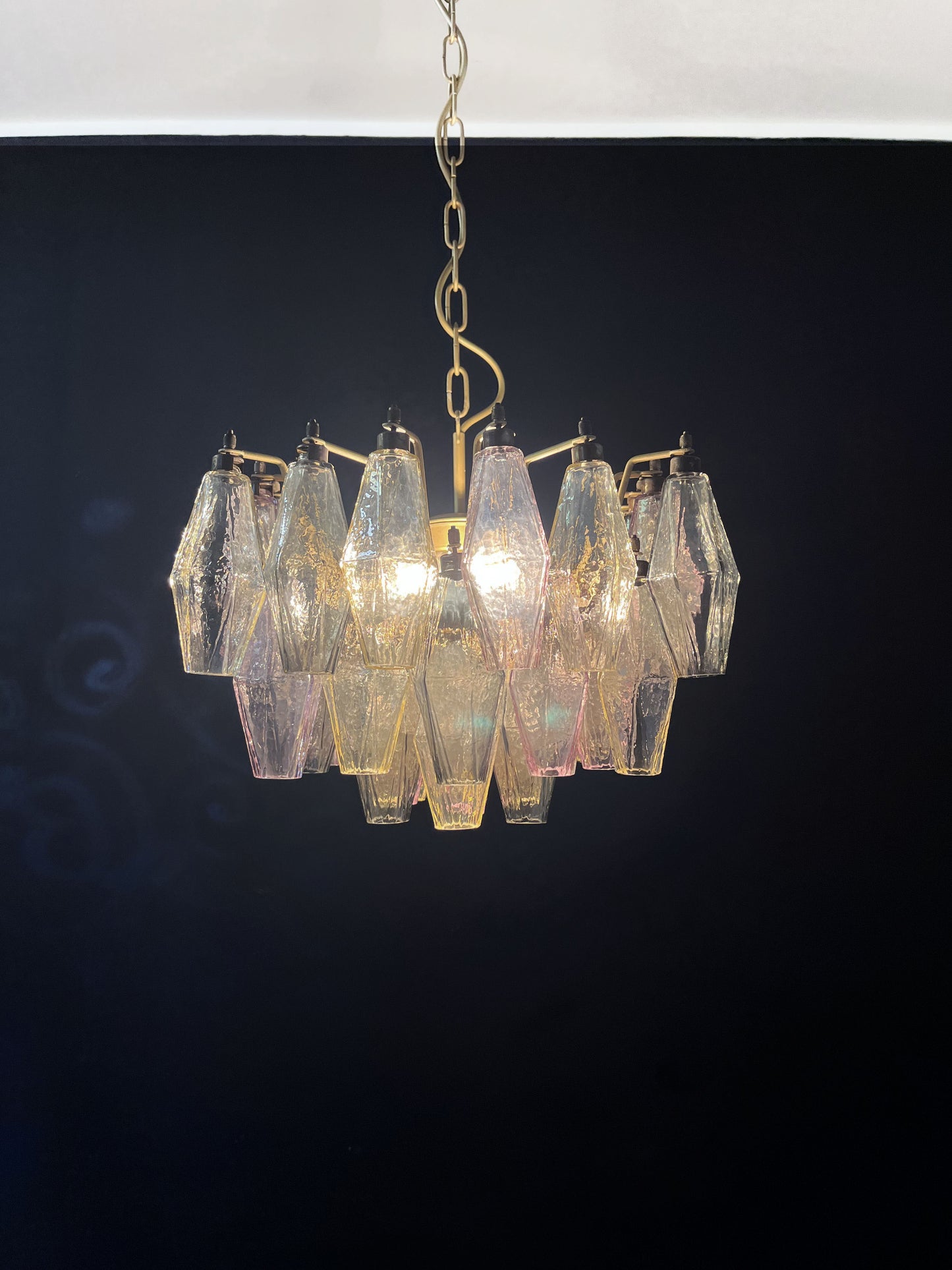 Murano Kroonluchter | 56 Multikleurige Poliedri Glas