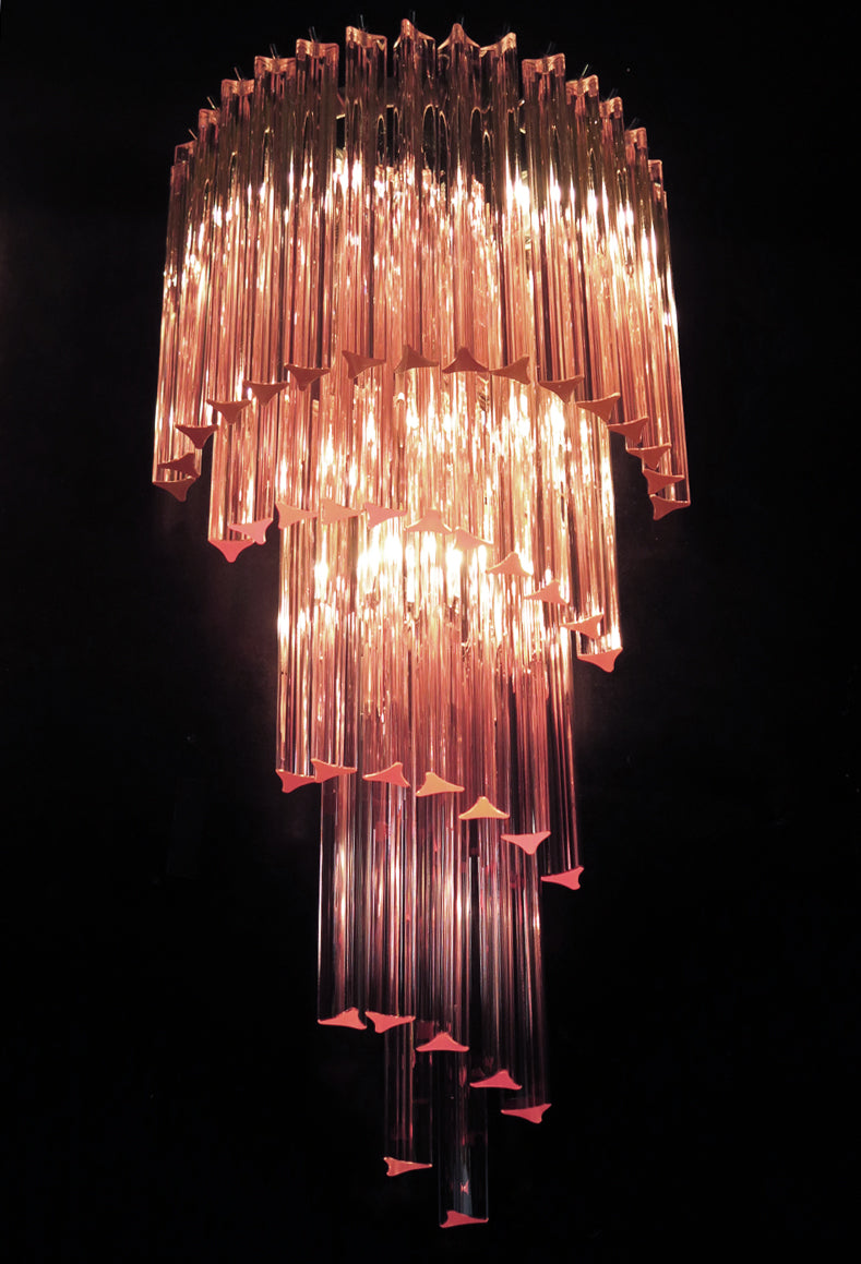 Murano Wall Lamp – 41 Pink Prism Glass – Set of 2 – detail 9 – Murano Classics