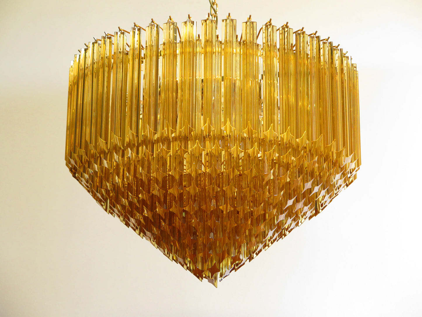 Murano Kroonluchter | 265 Geel Prisma Glas