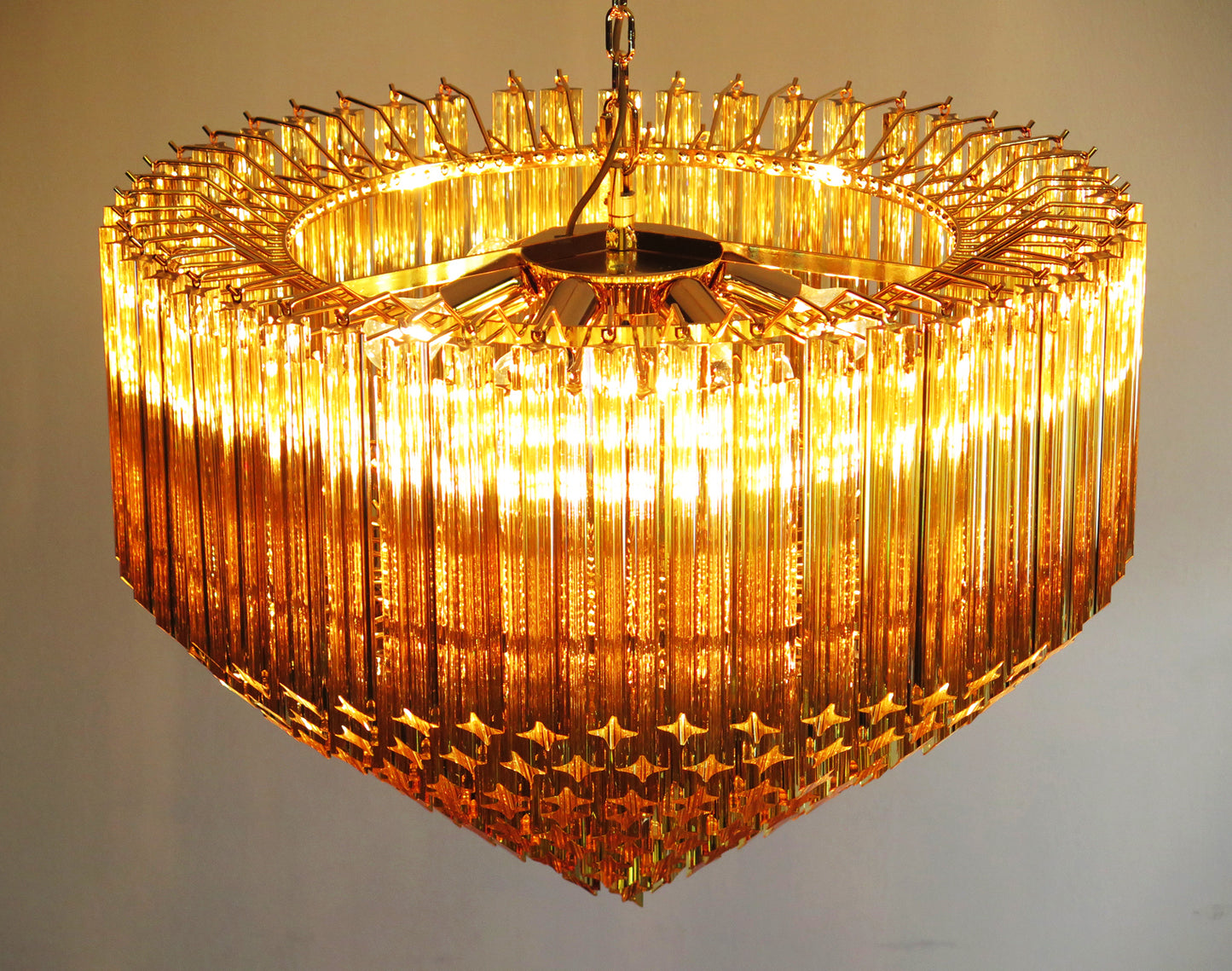Murano Kroonluchter | 265 Geel Prisma Glas