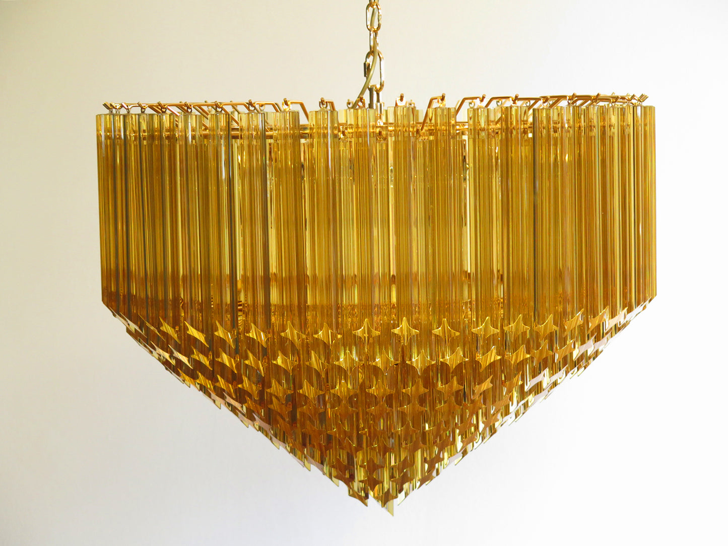 Murano Kroonluchter | 265 Geel Prisma Glas