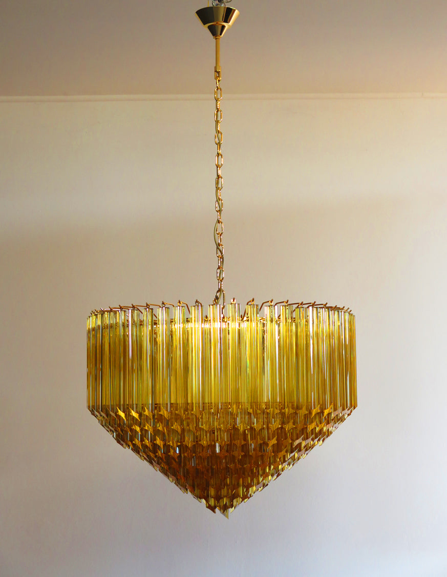 Murano Kroonluchter | 265 Geel Prisma Glas