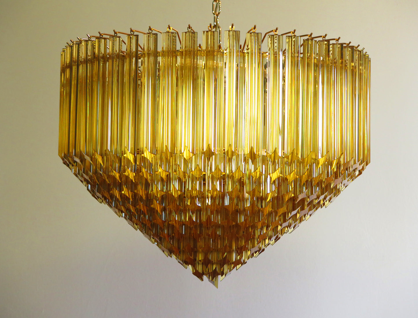 Murano Kroonluchter | 265 Geel Prisma Glas