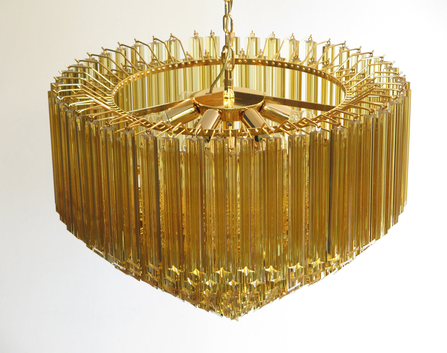 Murano Chandelier – 265 Yellow Prism Glass – detail 8 – Murano Classics