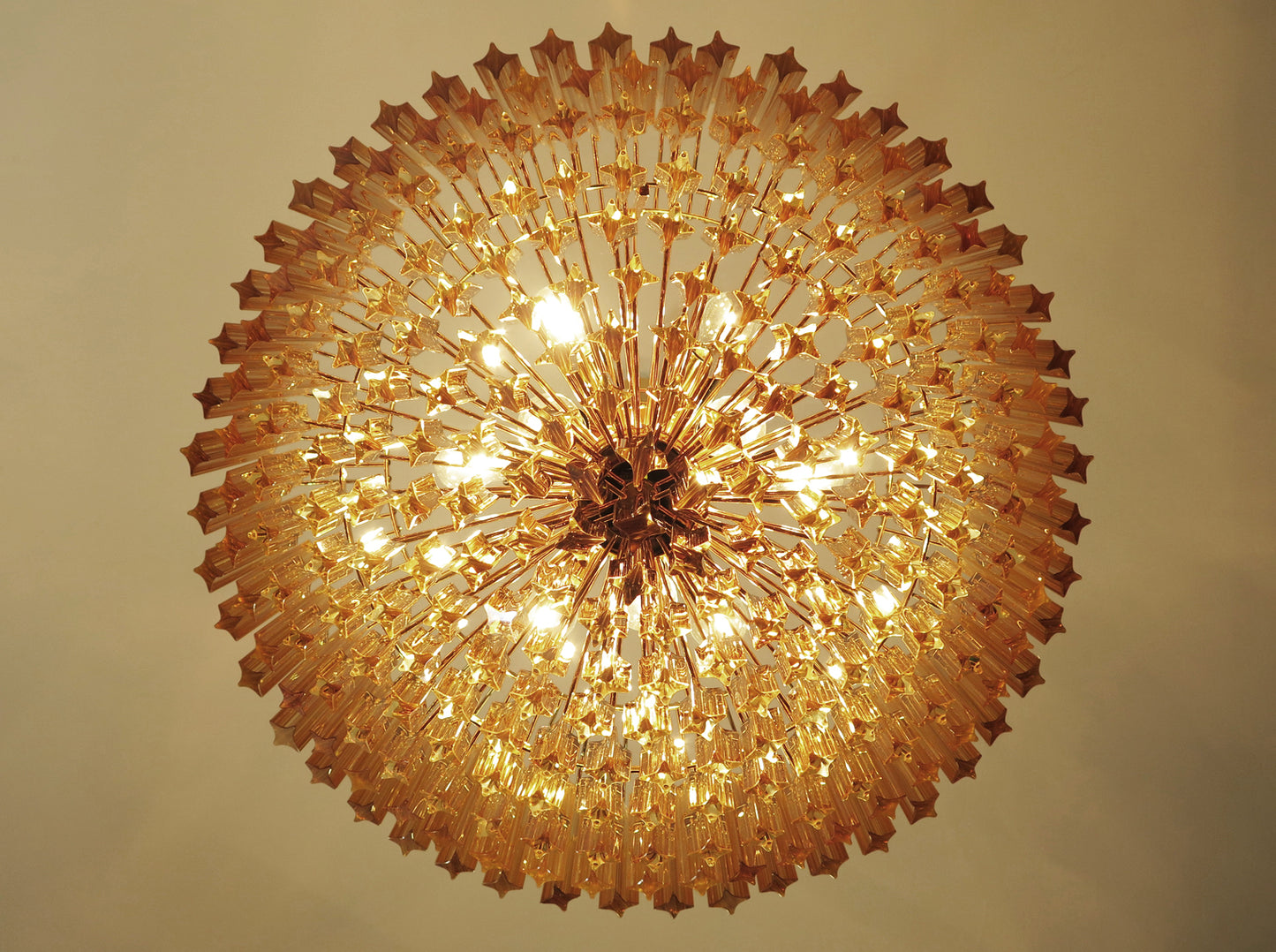 Murano Kroonluchter | 265 Geel Prisma Glas