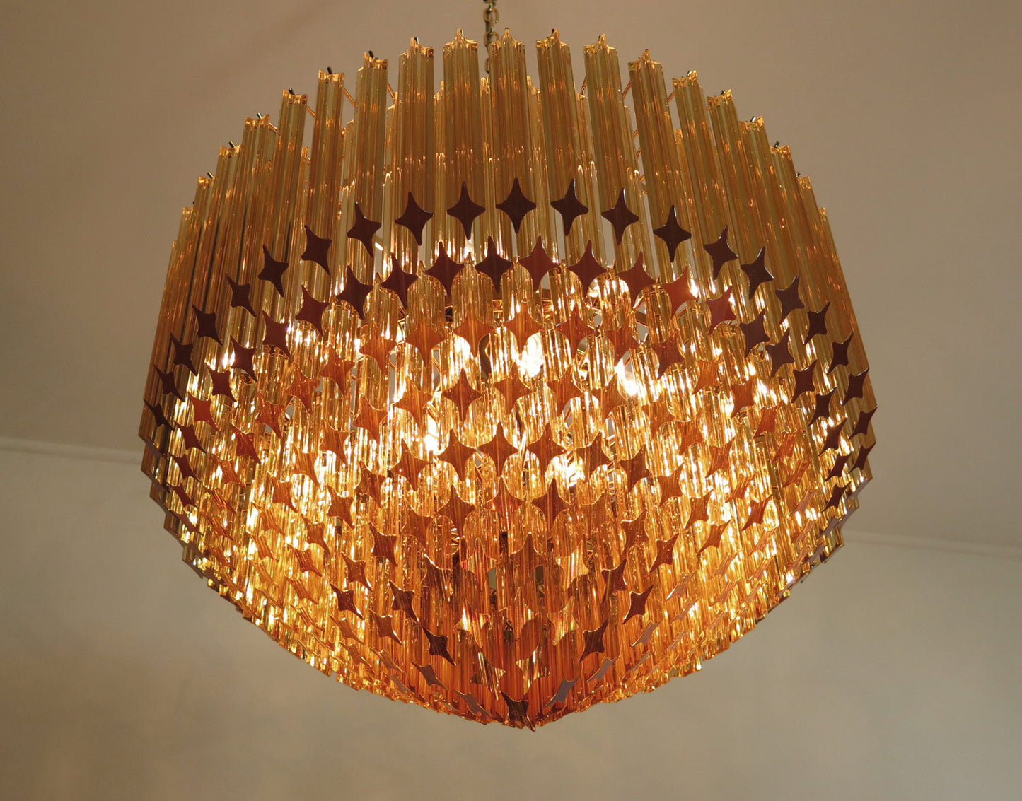 Murano Kroonluchter | 265 Geel Prisma Glas