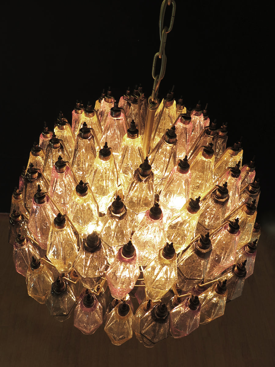 Murano Kronleuchter – 140 Mehrfarbige Poliedriglas-Elemente – Detail 6 – Murano Classics
