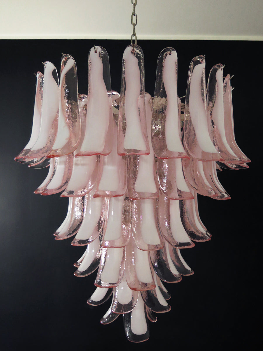 Murano Chandelier | 75 Pink Petal Glass